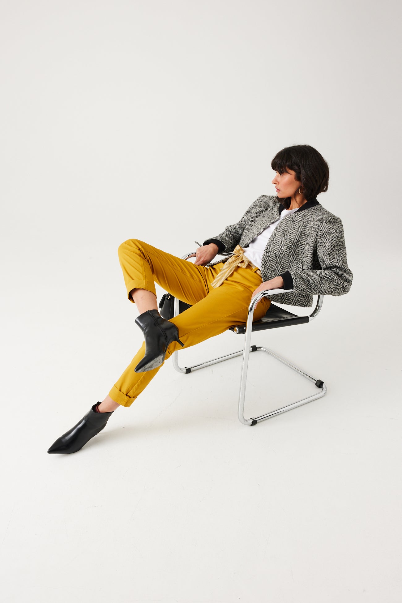 Belted chinos - Ochre