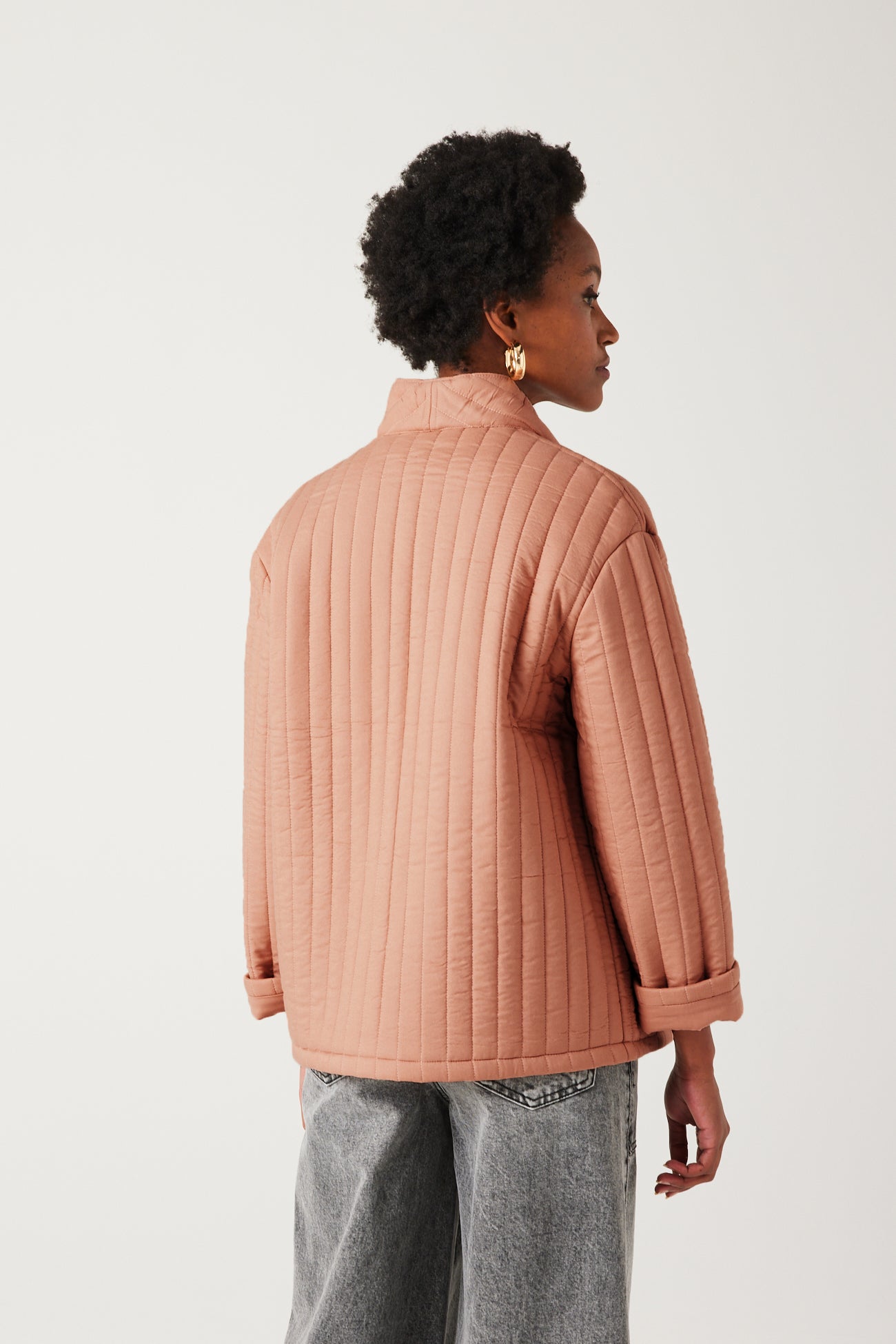 Padded fashion jacket - Blue print