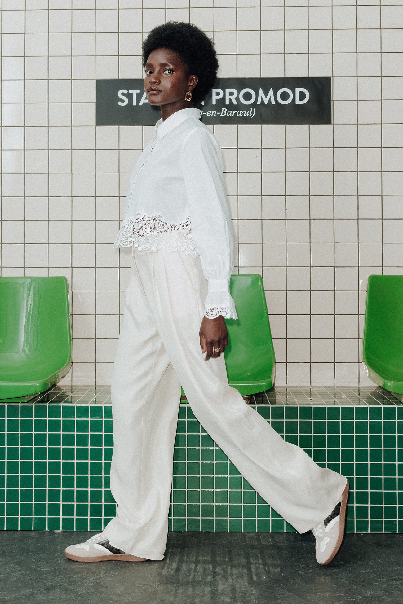 BILLY lyocell trousers - Ecru