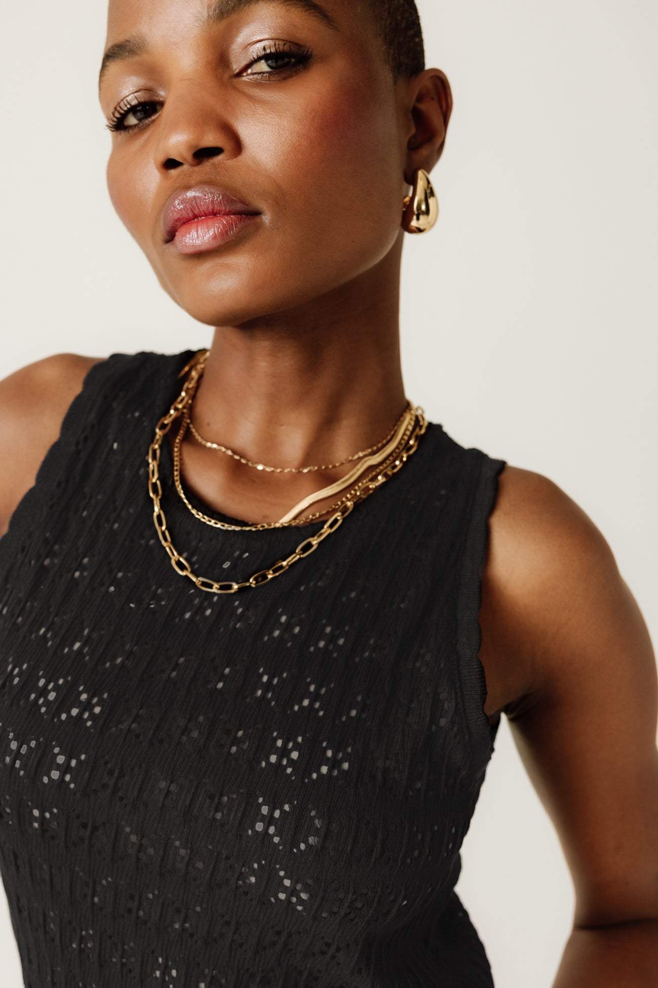 Openwork t-shirt - Beige