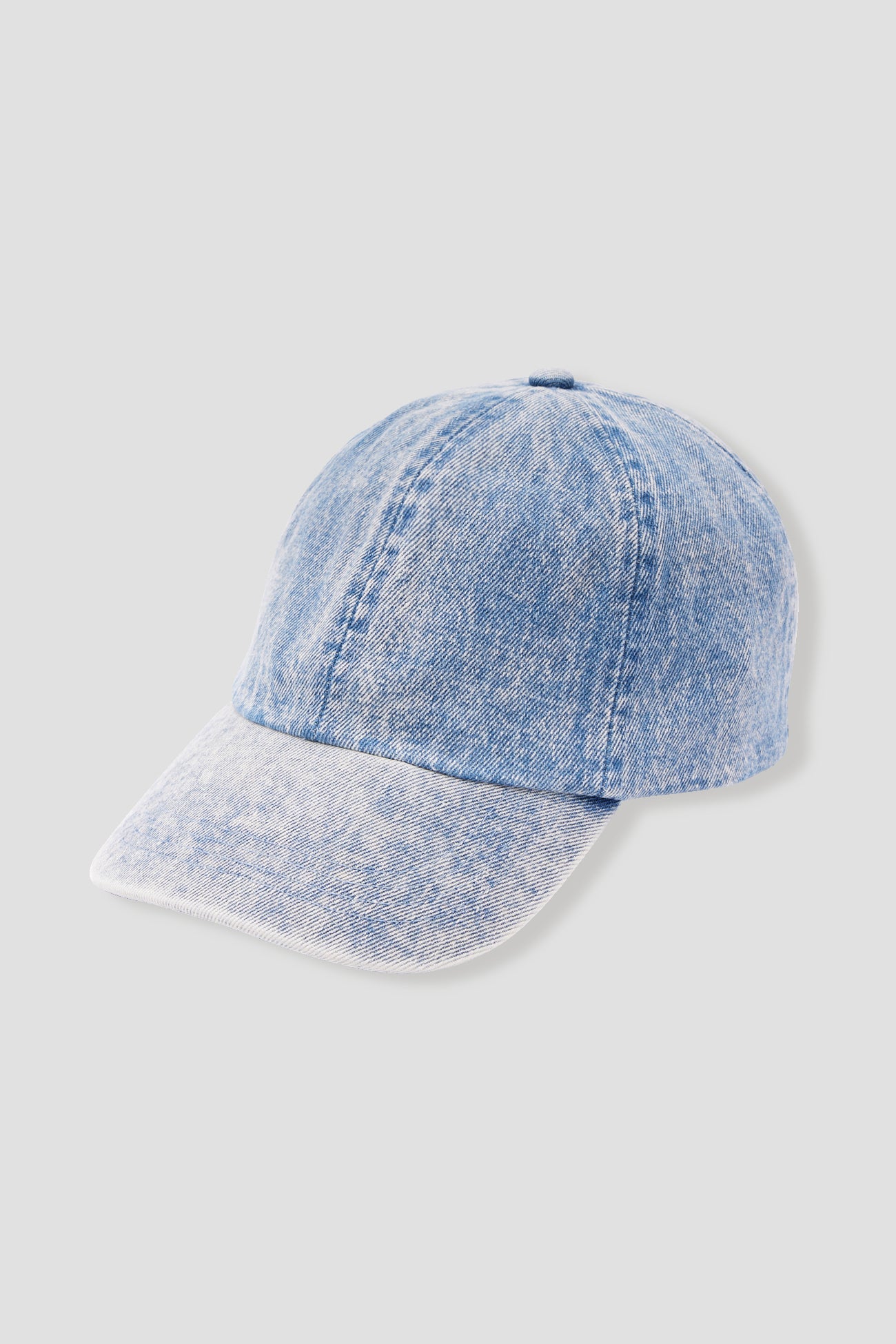 Faded denim baseball cap - Medium denim