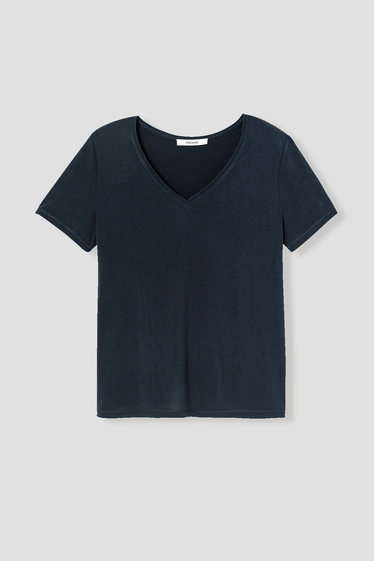 Plain v-neck t-shirt - Black