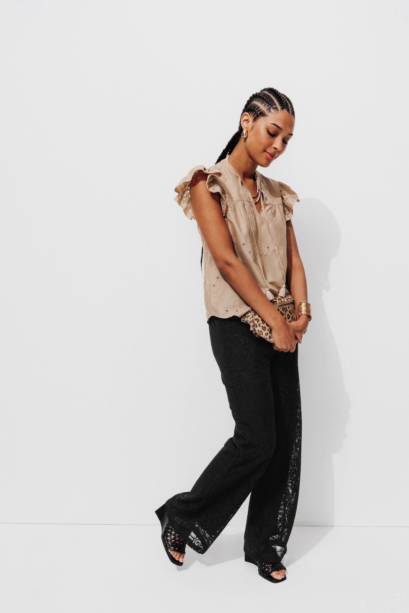 Lace trousers - Black