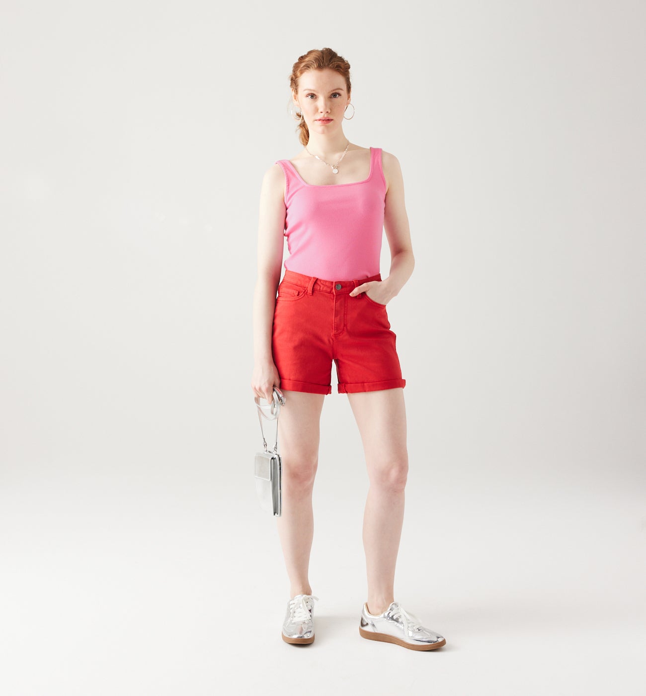 Sleeveless jersey top - Black