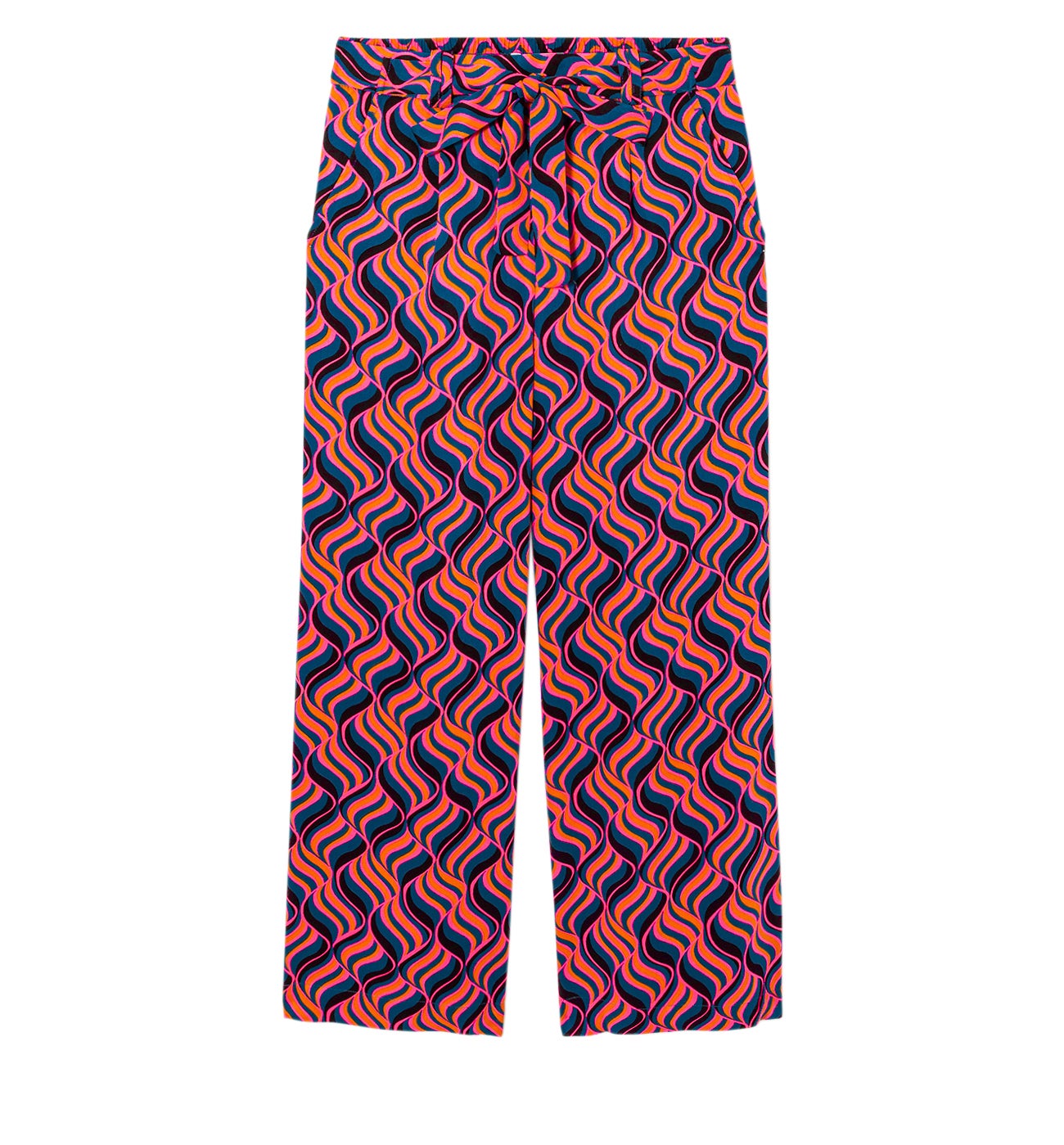 High-waist wideleg trousers - Black