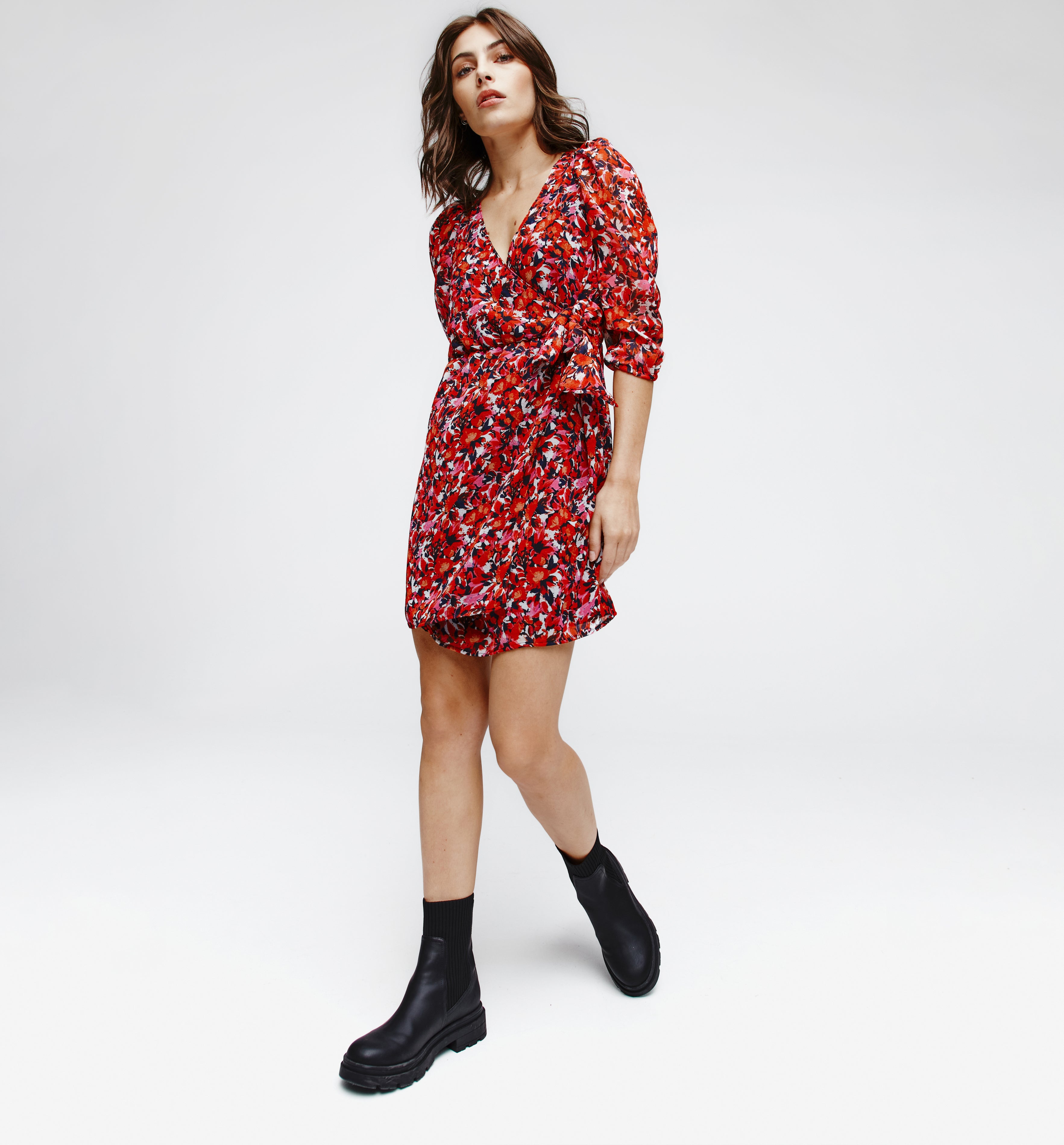 Pattern for crossover dress - Ecru