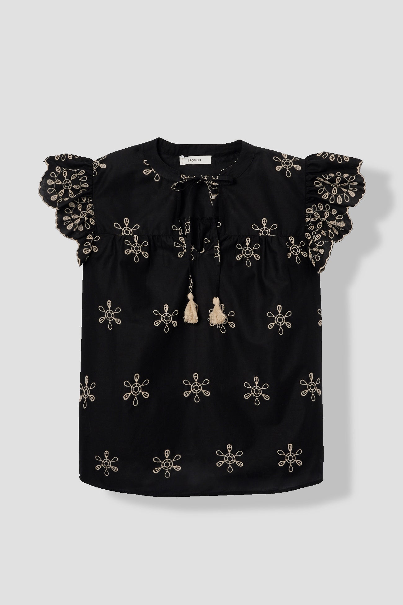 Broderie anglaise blouse - Black