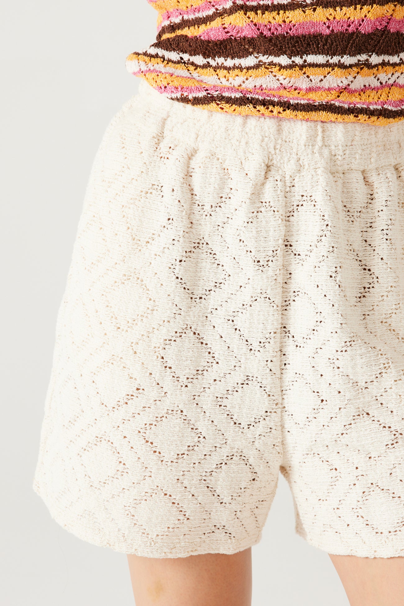 Crochet shorts - Beige