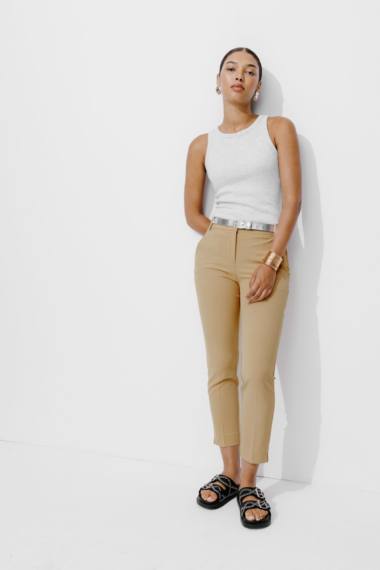 Cigarette trousers - White