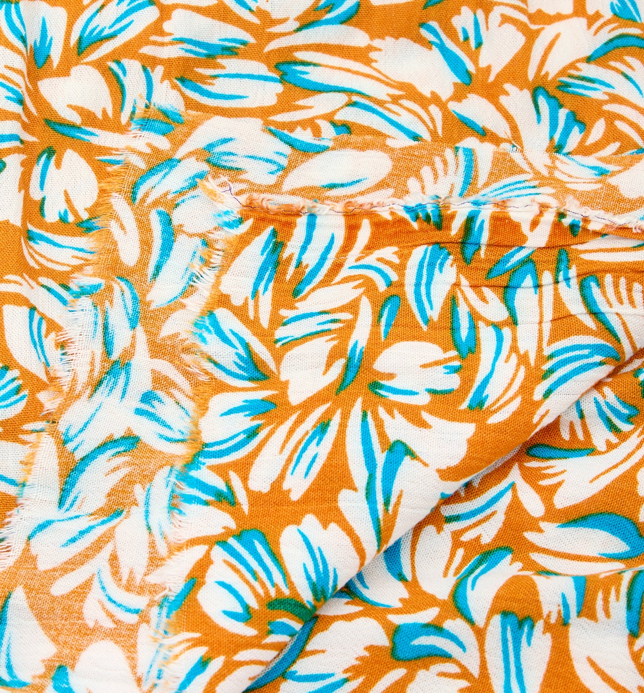 3m crinkle viscose fabric cut - Mandarine print