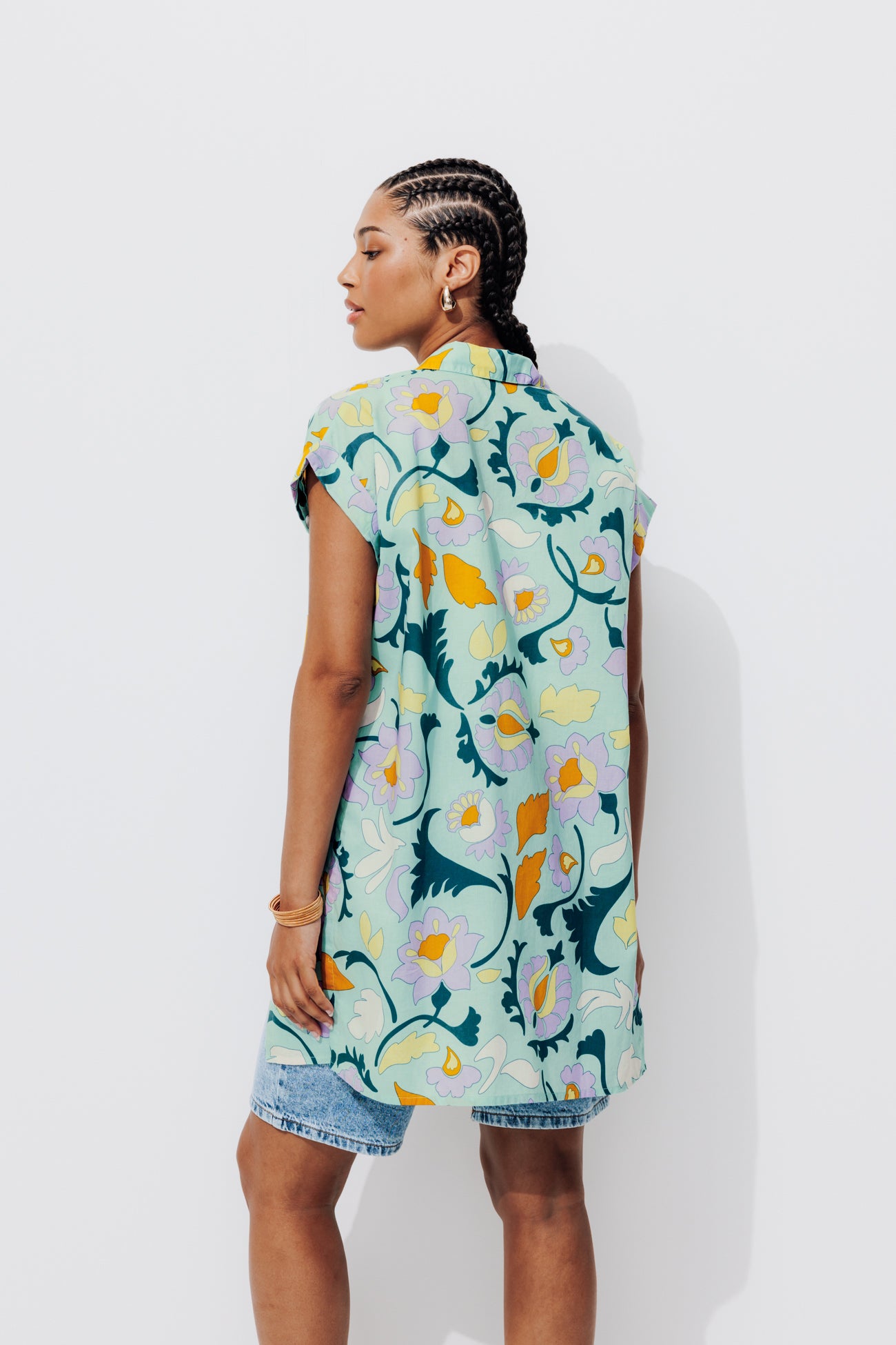 Patterned tunic - Light green print