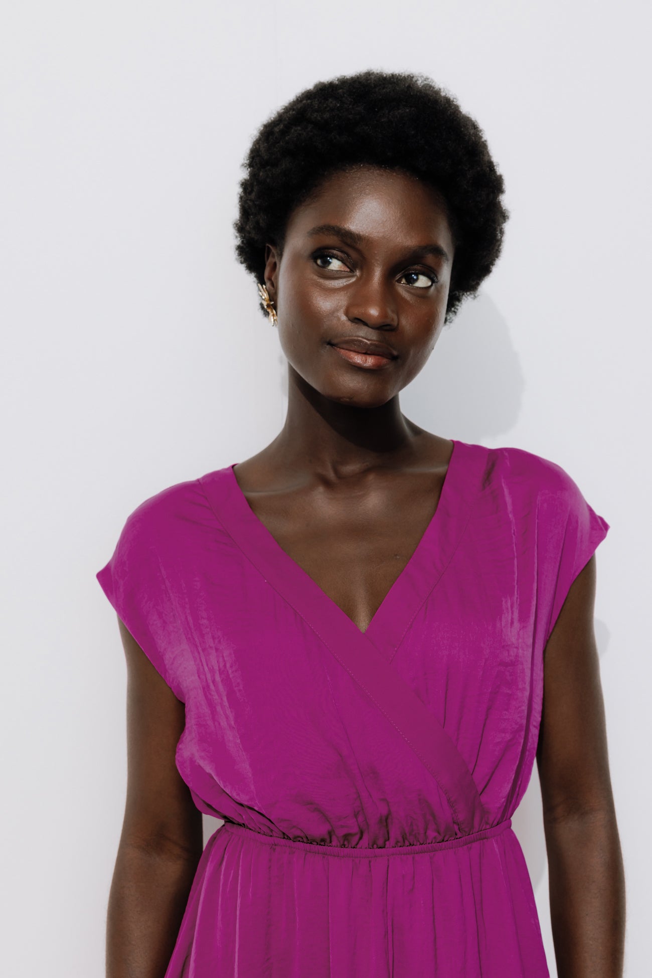 Long silky dress - Black