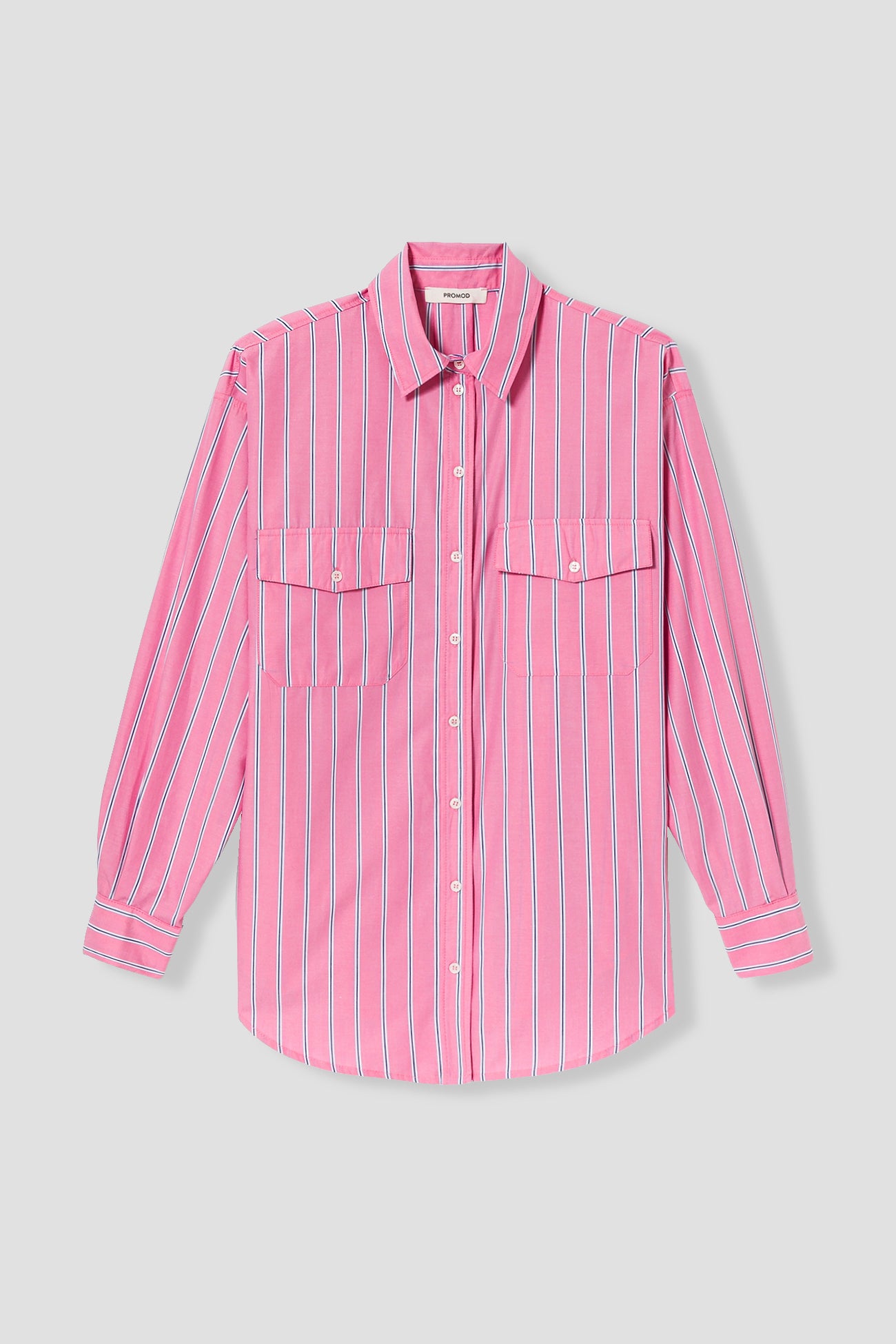 Striped oversized shirt - Blue stripes