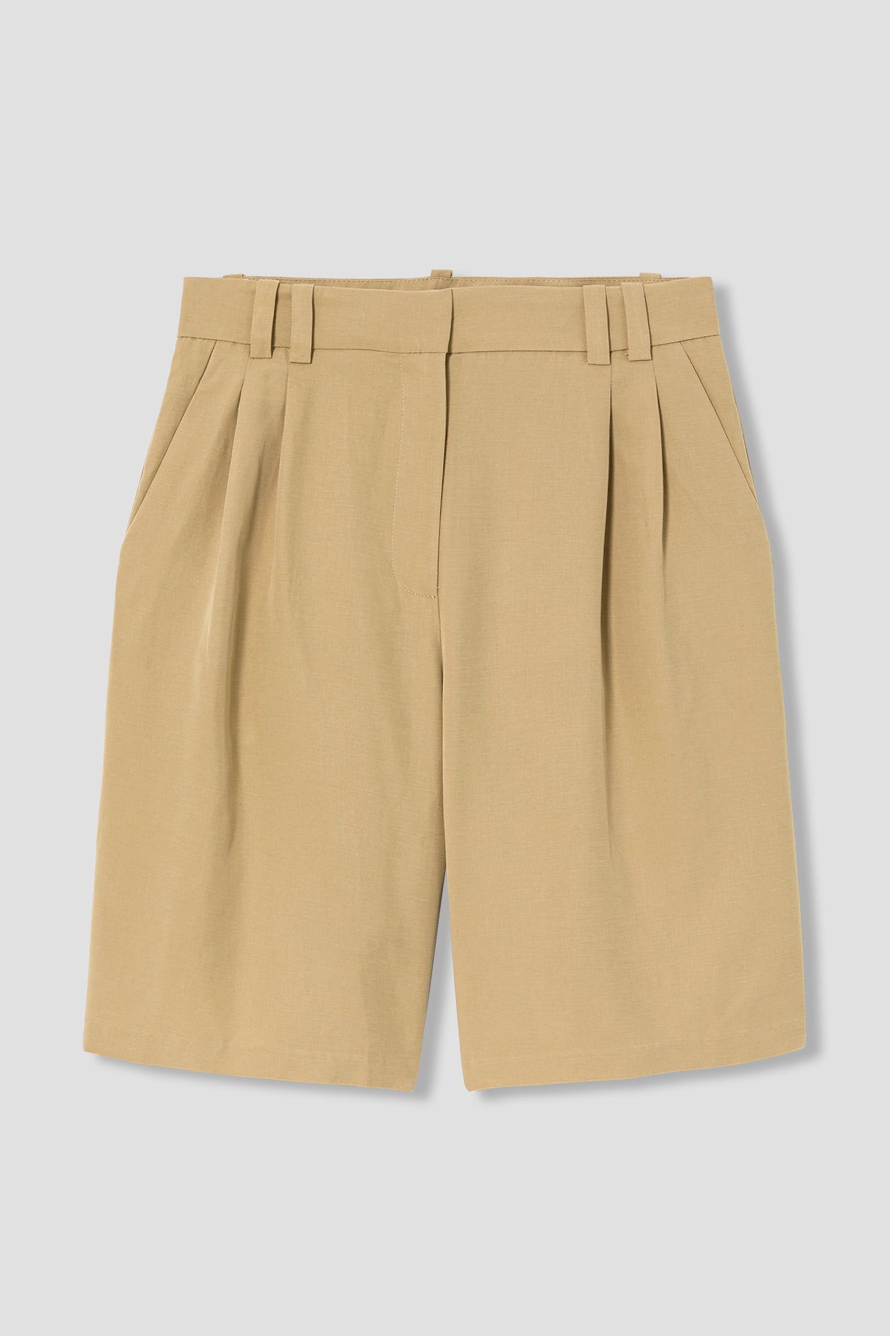 Lyocell bermuda shorts - Sand