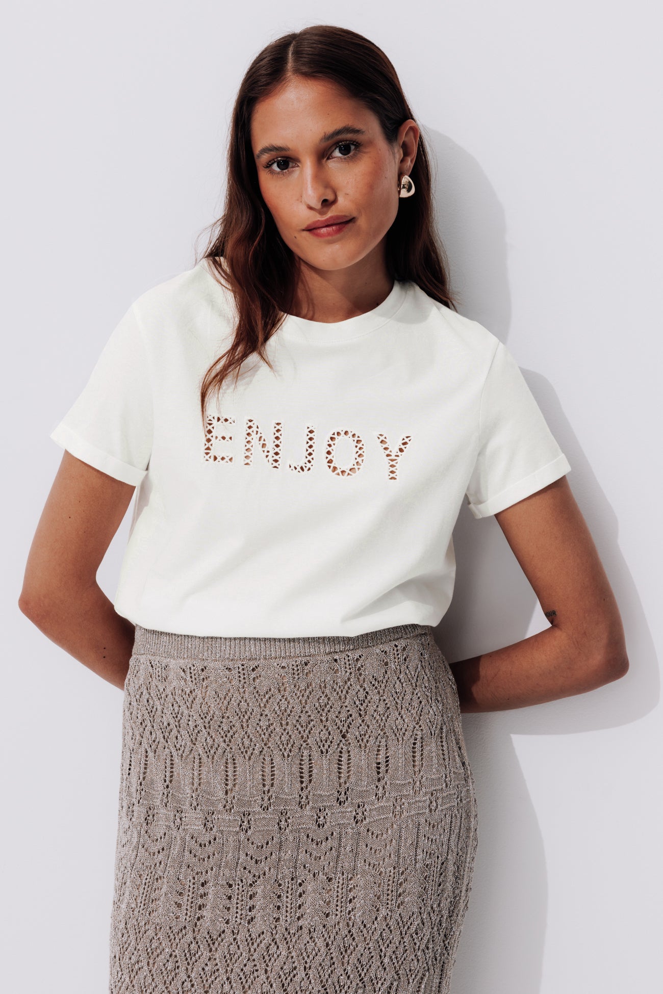 Slogan t-shirt - Ecru