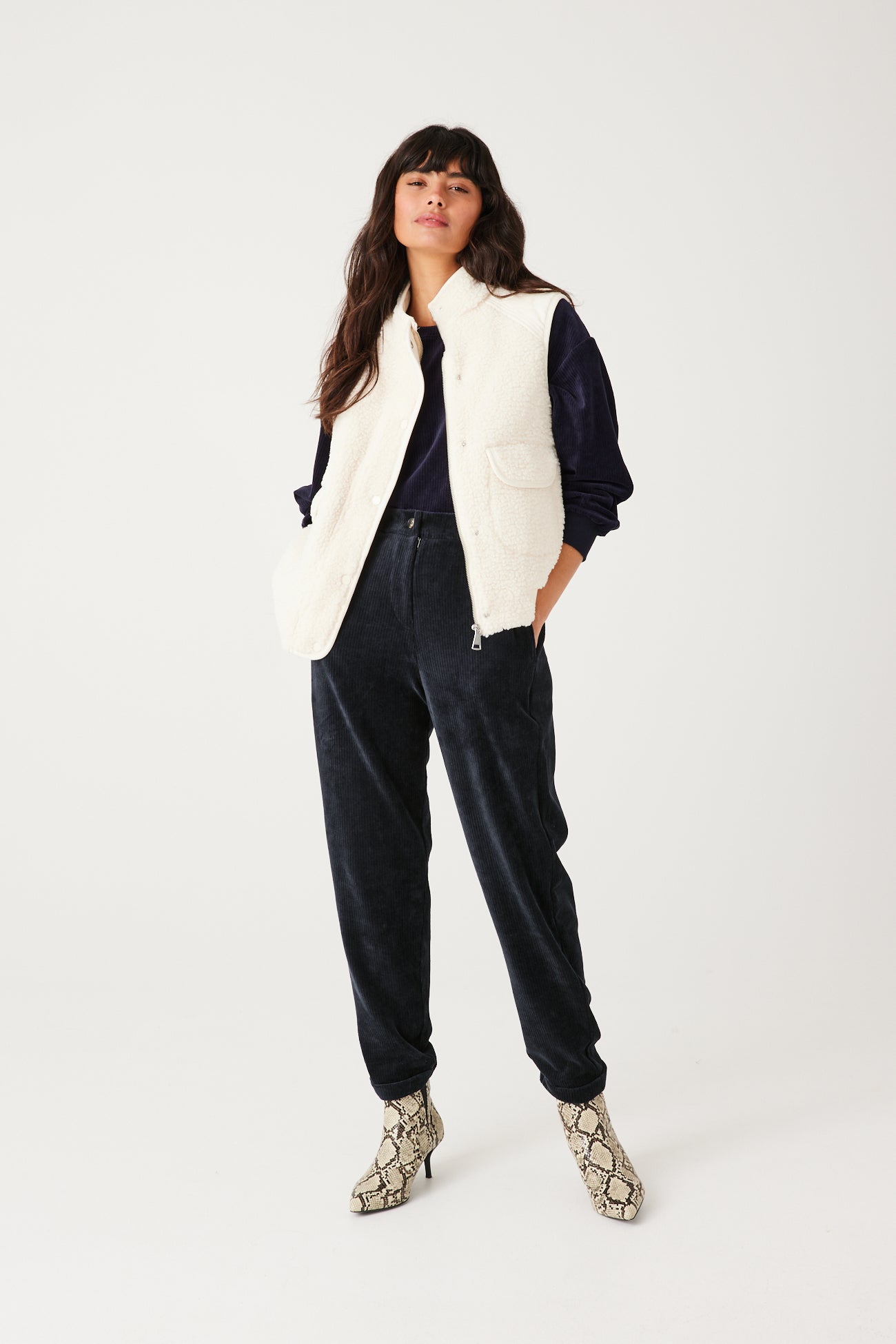 Corduroy trousers - Chestnut brown