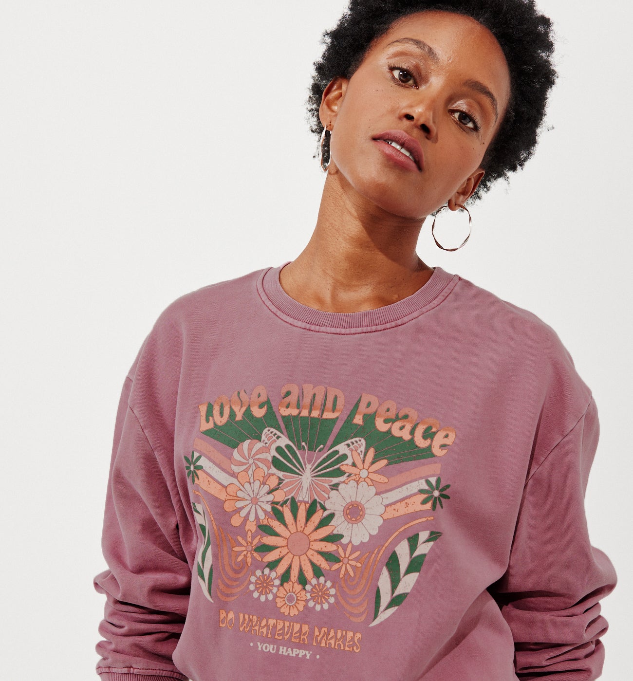 Slogan sweatshirt - Green print