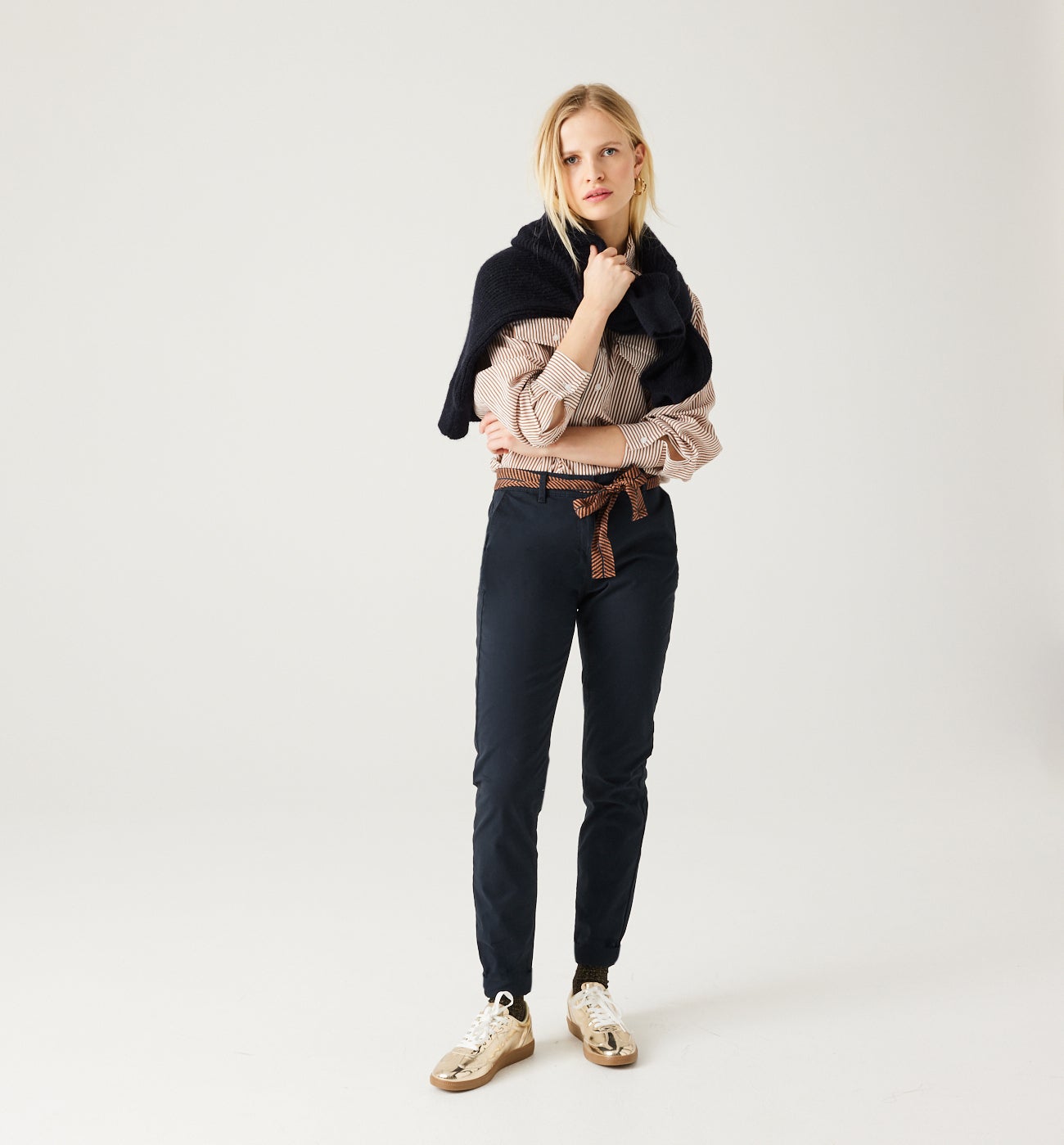 Belted chinos - Ochre