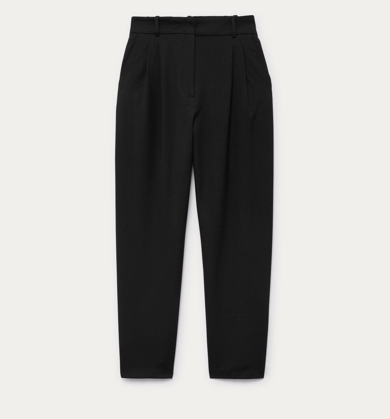 High-waist peg trousers - Black