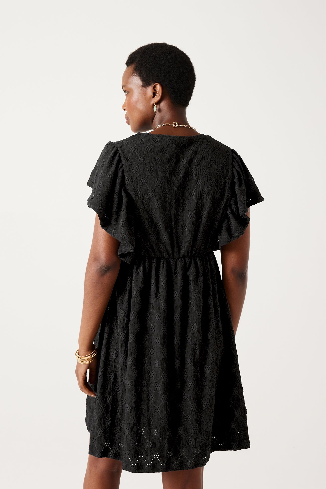 Short babydoll dress - Black