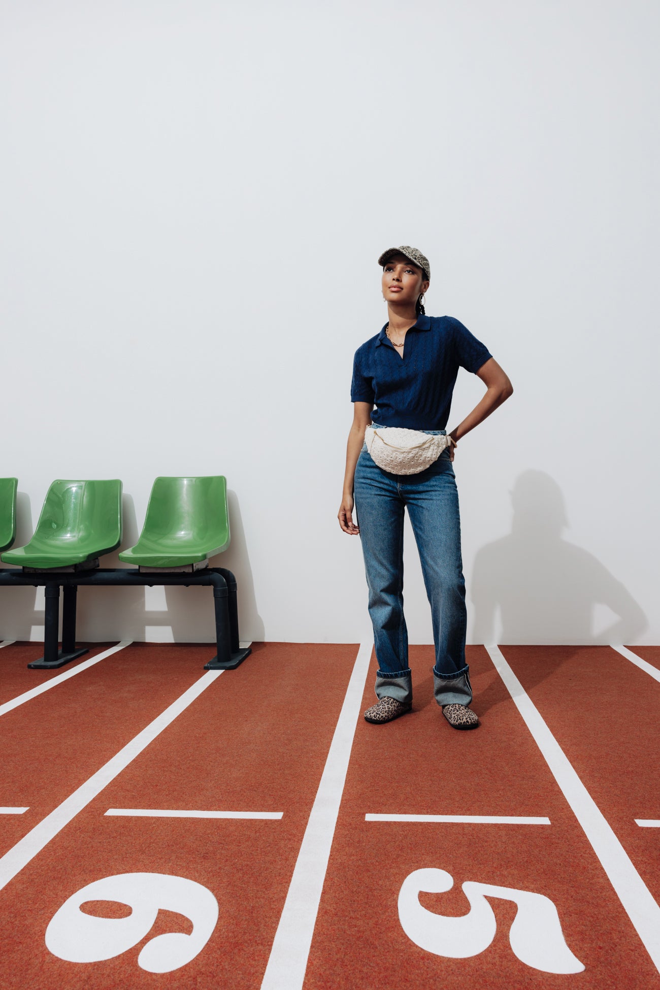 Short-sleeved polo shirt - Navy blue