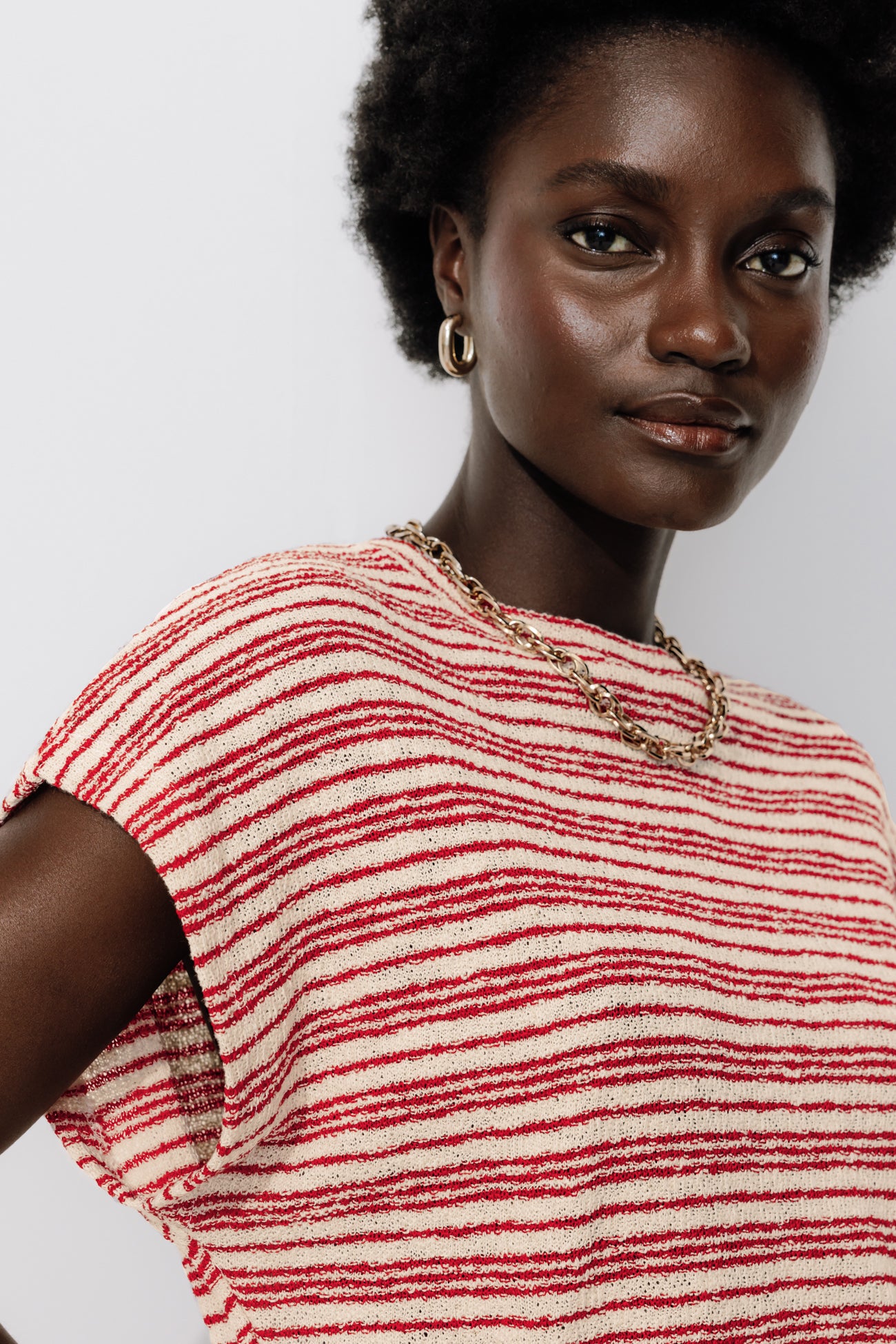 Striped crop top - Blue stripes