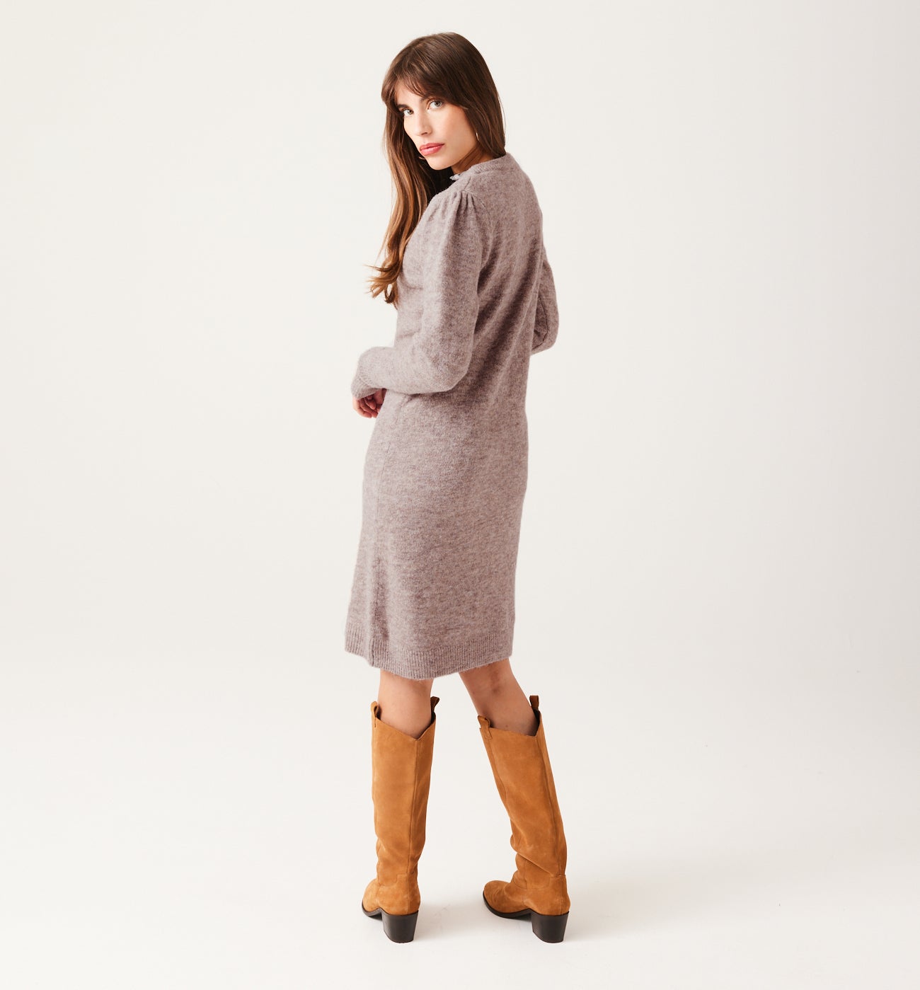 Flecked jumper dress - Black