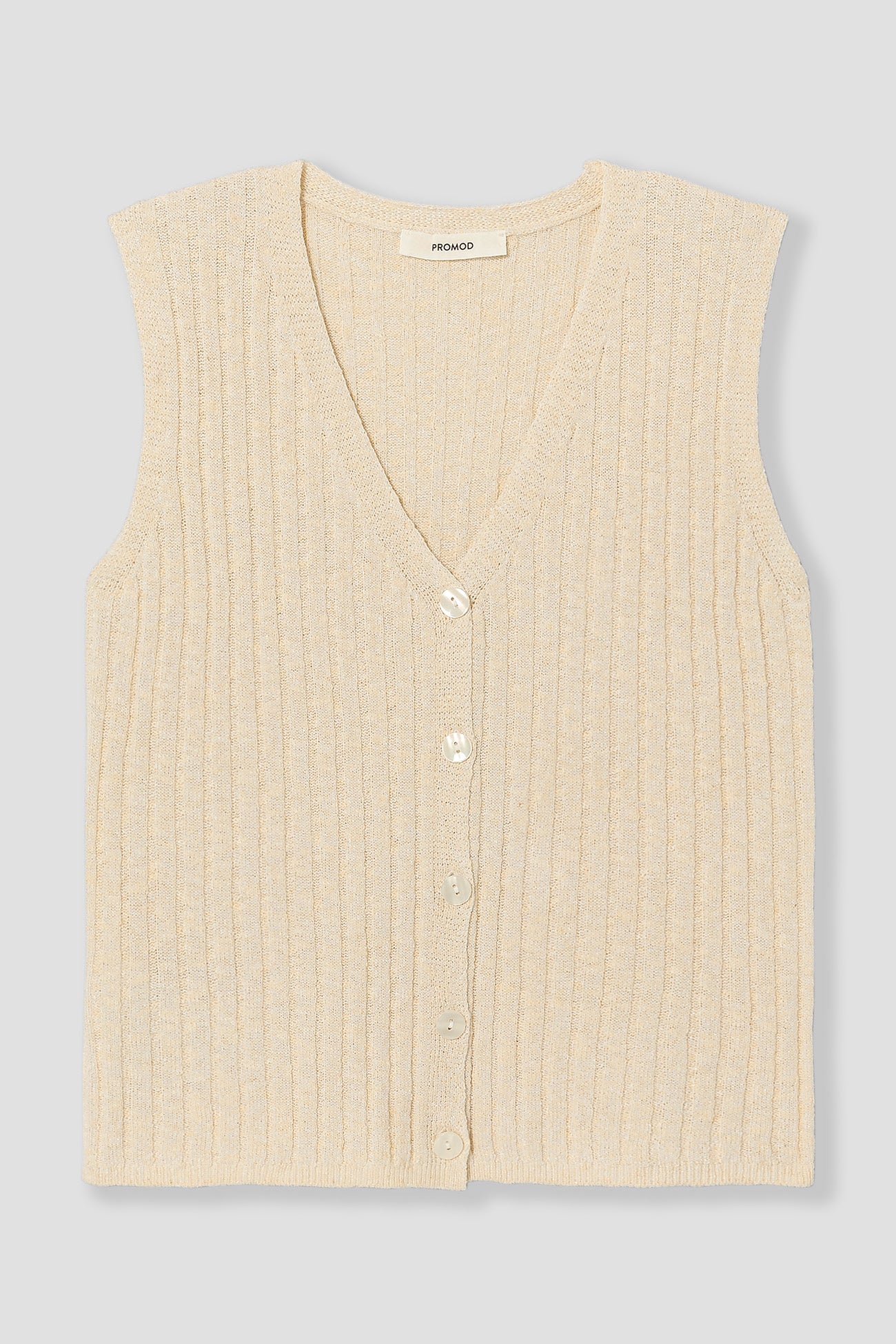 Sleeveless waistcoat - Ecru