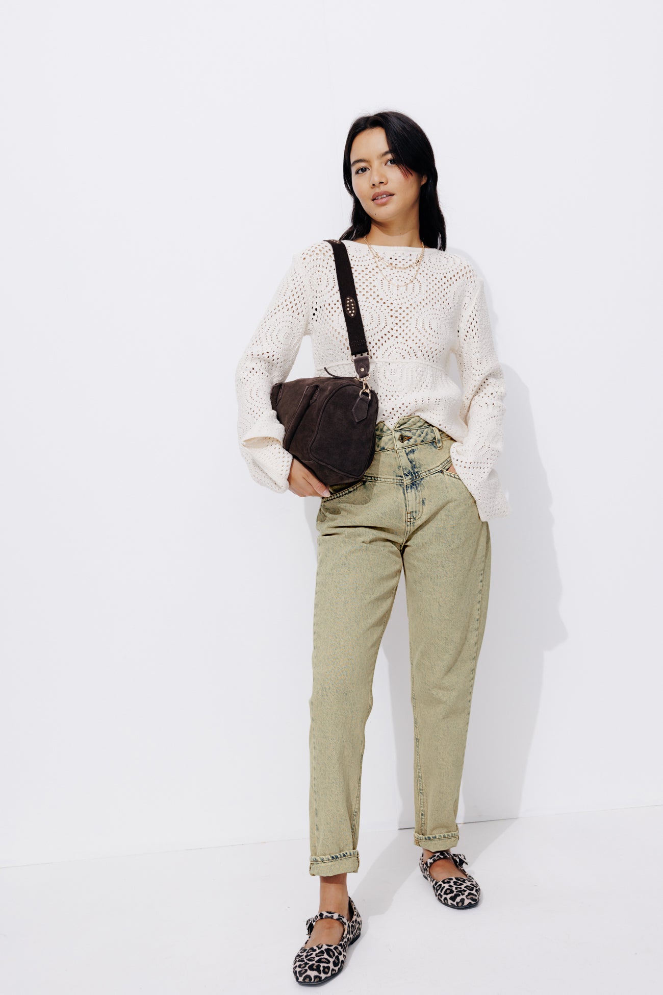 MARCEL high-waist mom jeans - Sand
