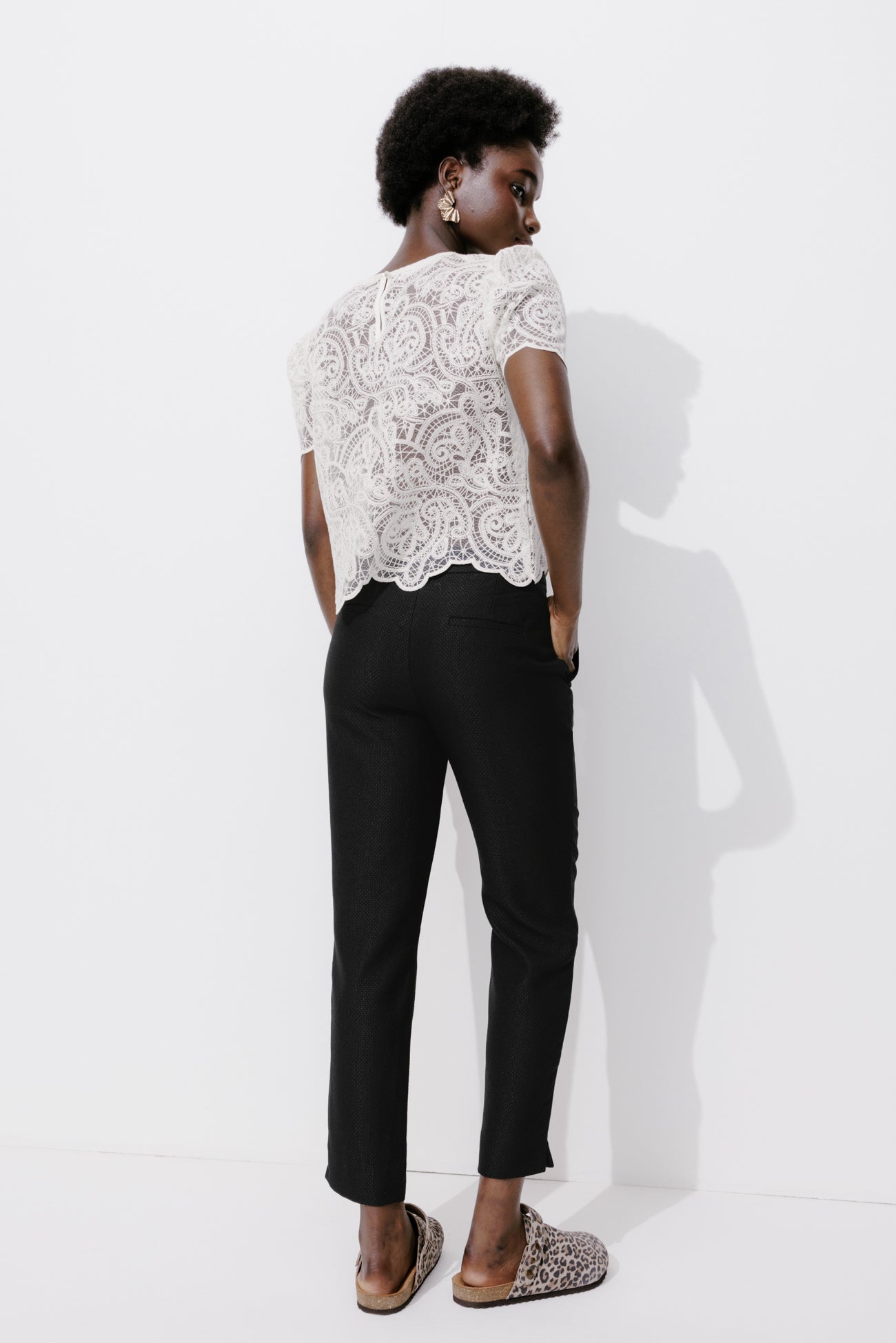 Cigarette trousers - Black