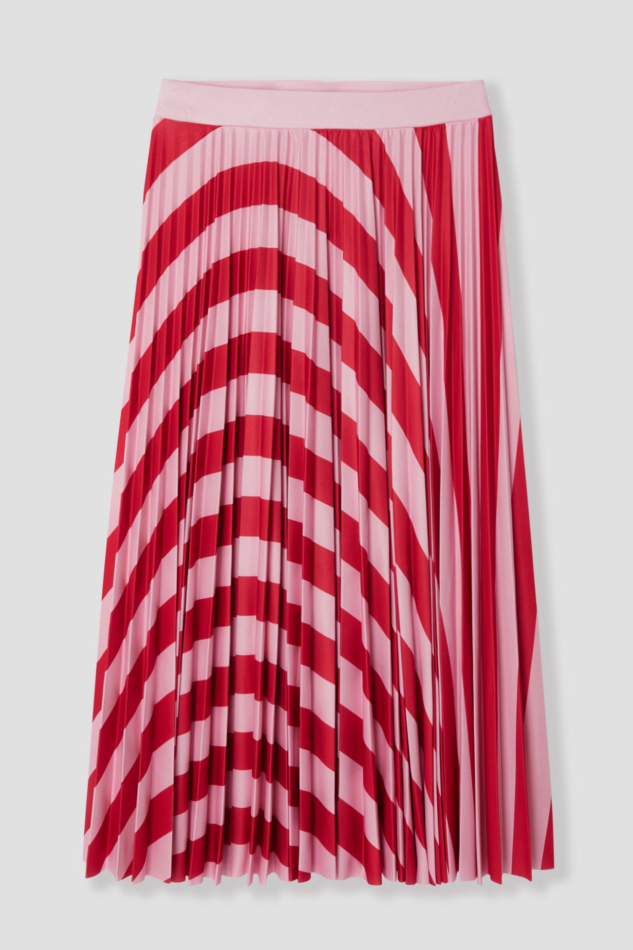 Pleated patterned skirt - Multicolour stripes