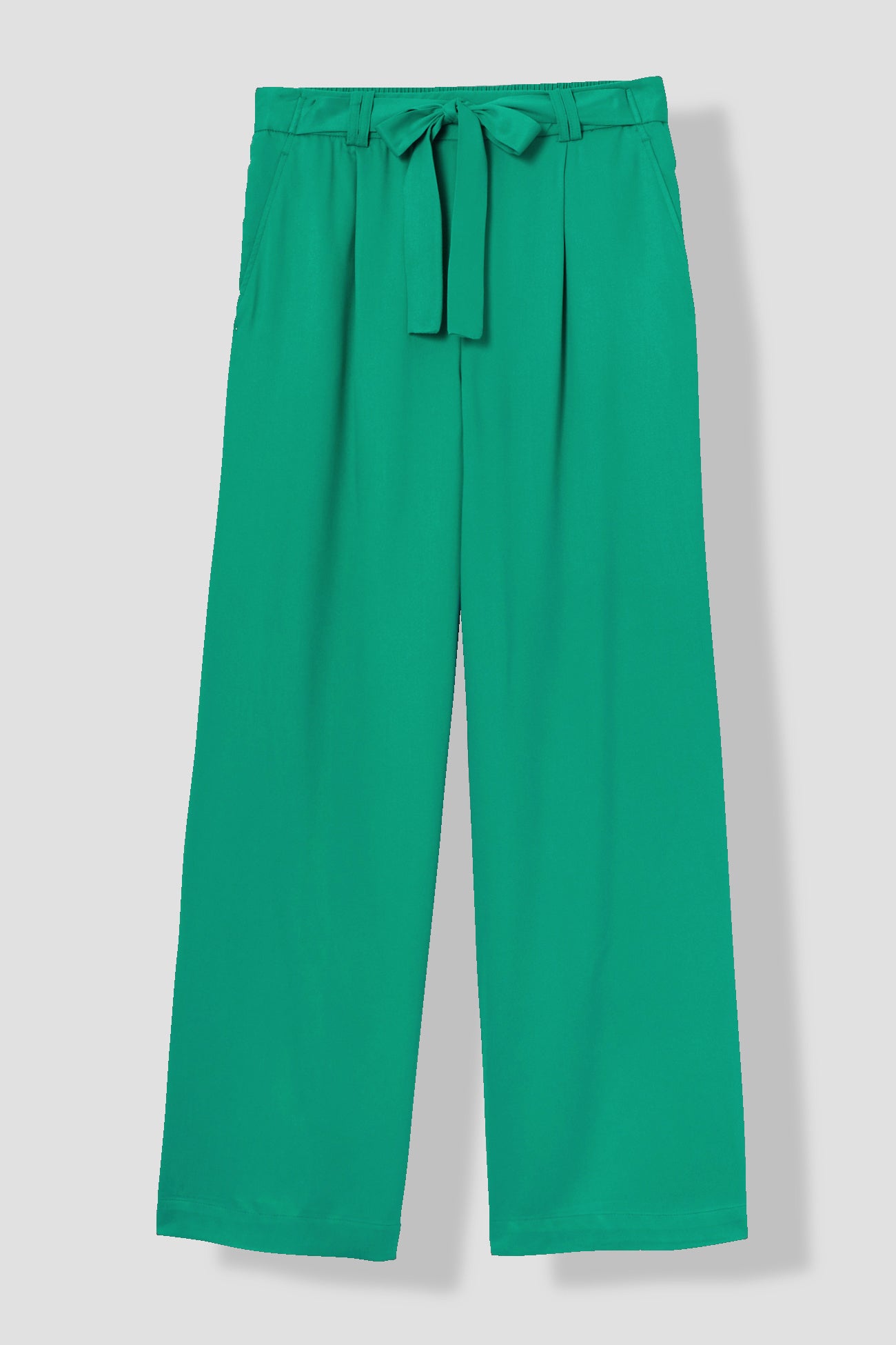 High-waist wideleg trousers - Ochre print