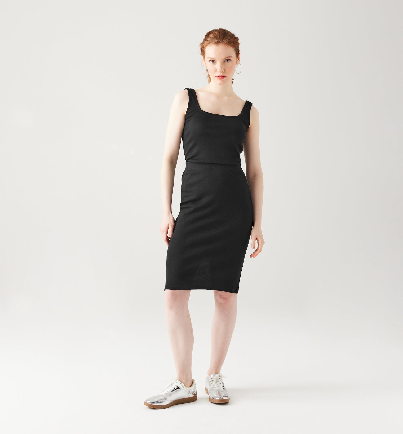 Sleeveless jersey top - Black
