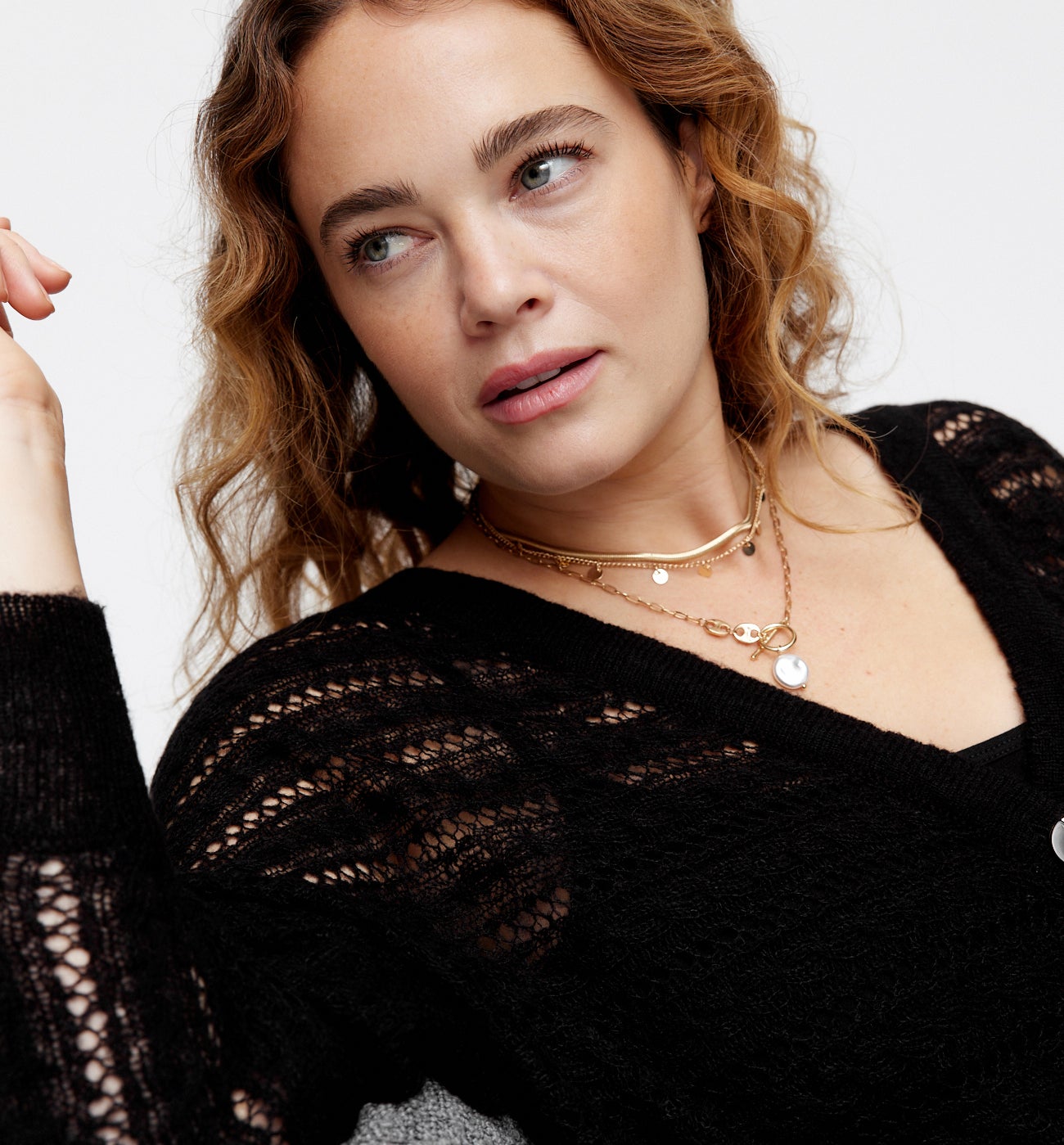 Openwork cardigan - Chestnut brown