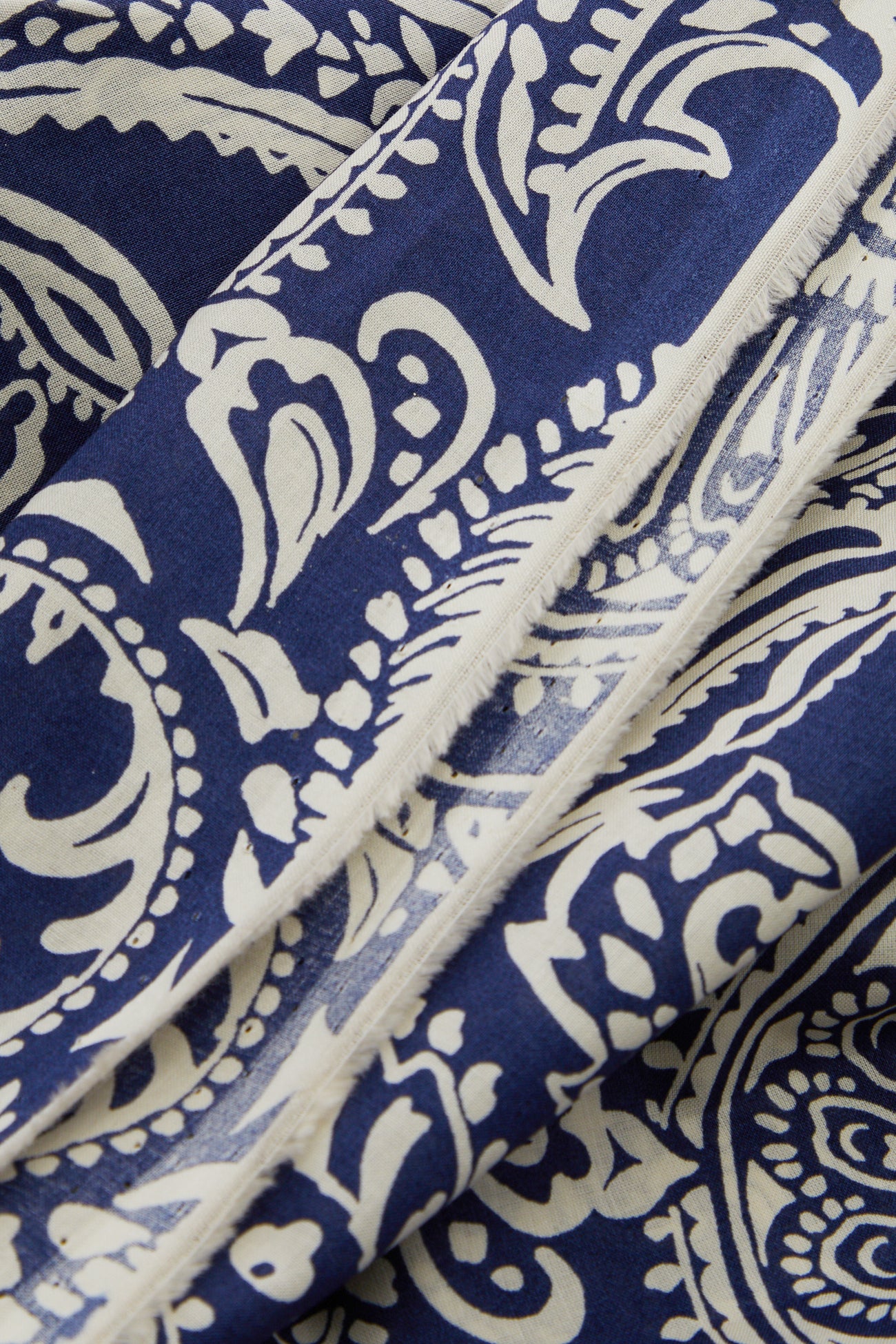 3m patterned cotton fabric cut - Blue print