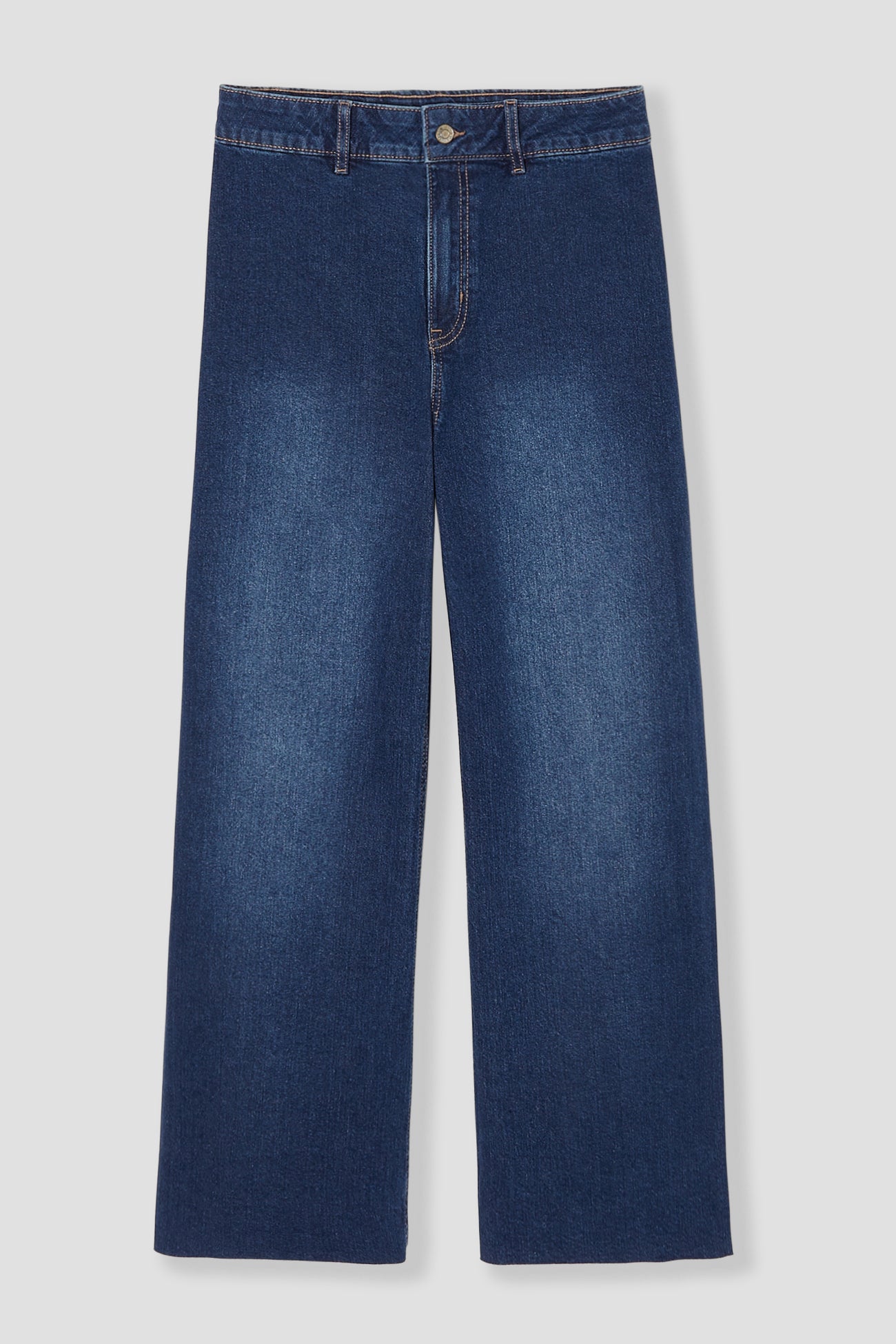 High-waist wideleg jeans - Medium denim