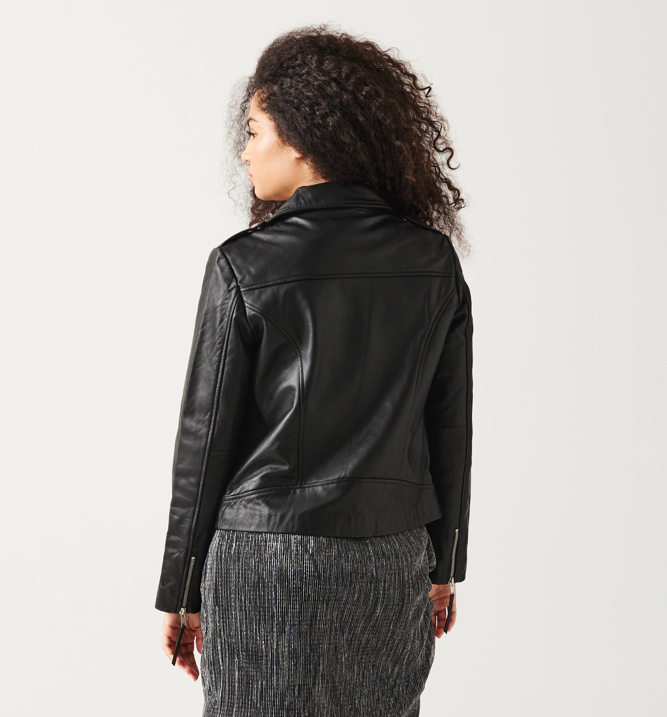 Leather casual jacket - Black