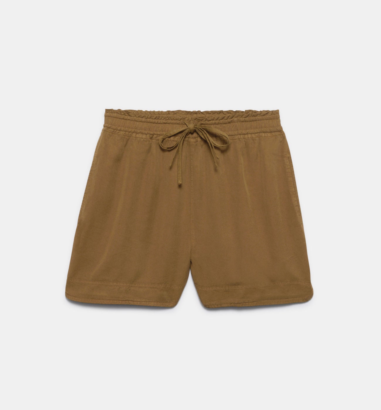 Lyocell shorts - Chestnut brown
