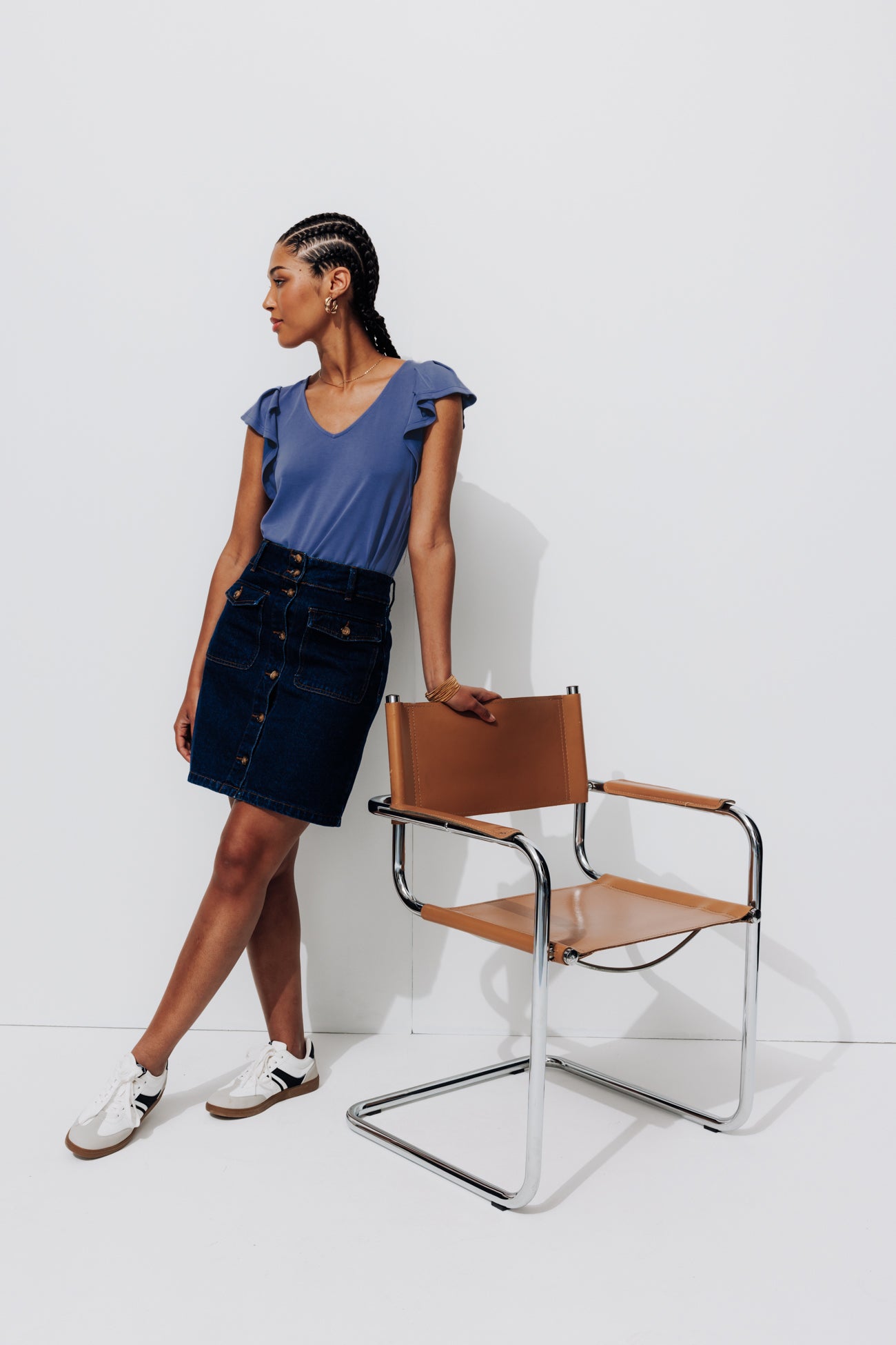 Frilly sleeved t-shirt - Light green