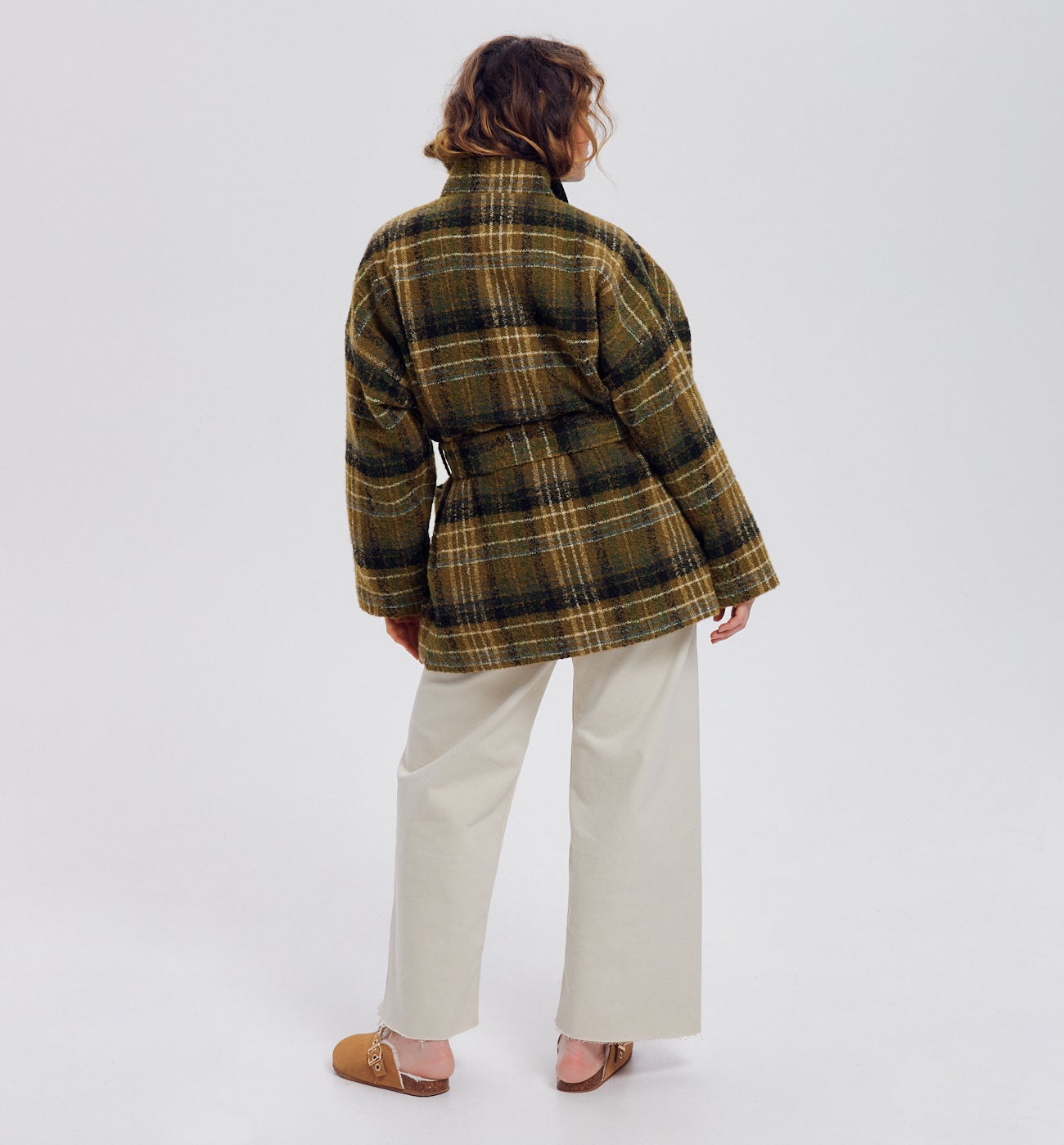 Checked coat - Khaki checks