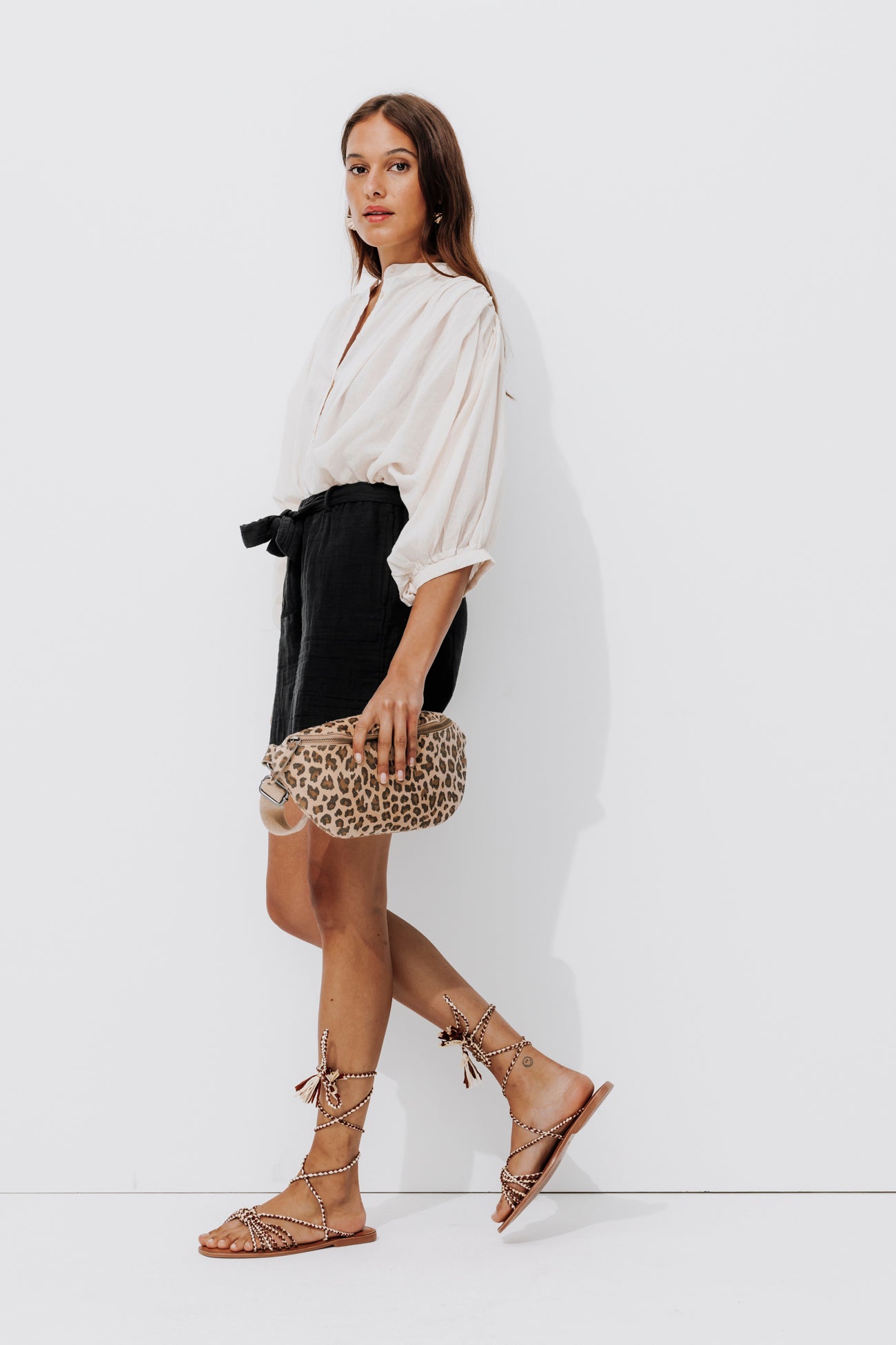 Cotton gauze shorts - Sienna