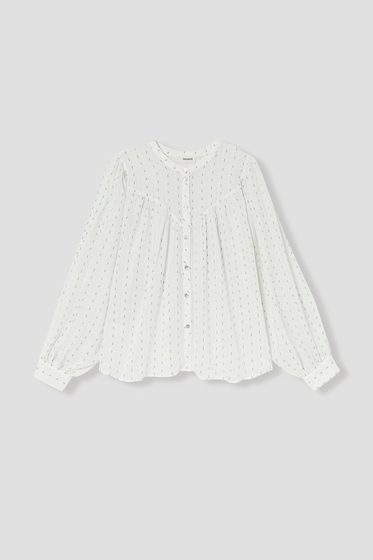 Puff-sleeved blouse - Ecru