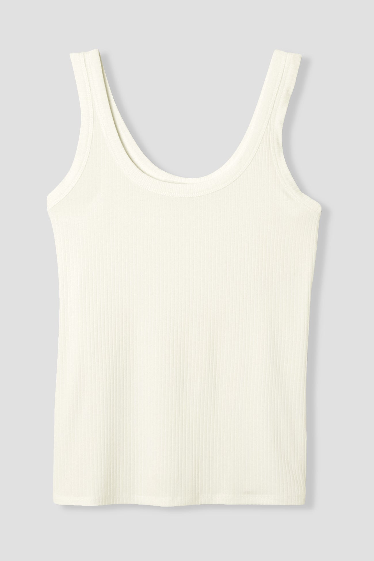 Plain ribbed sleeveless top - Black