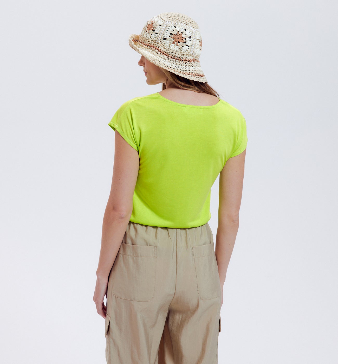 V-neck top with glitzy detail - Black