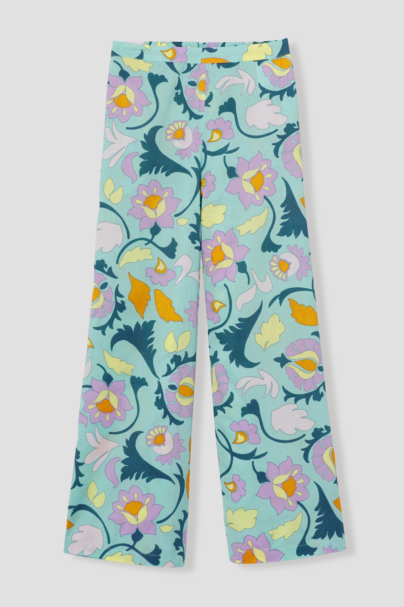 Wideleg patterned trousers - Ecru print