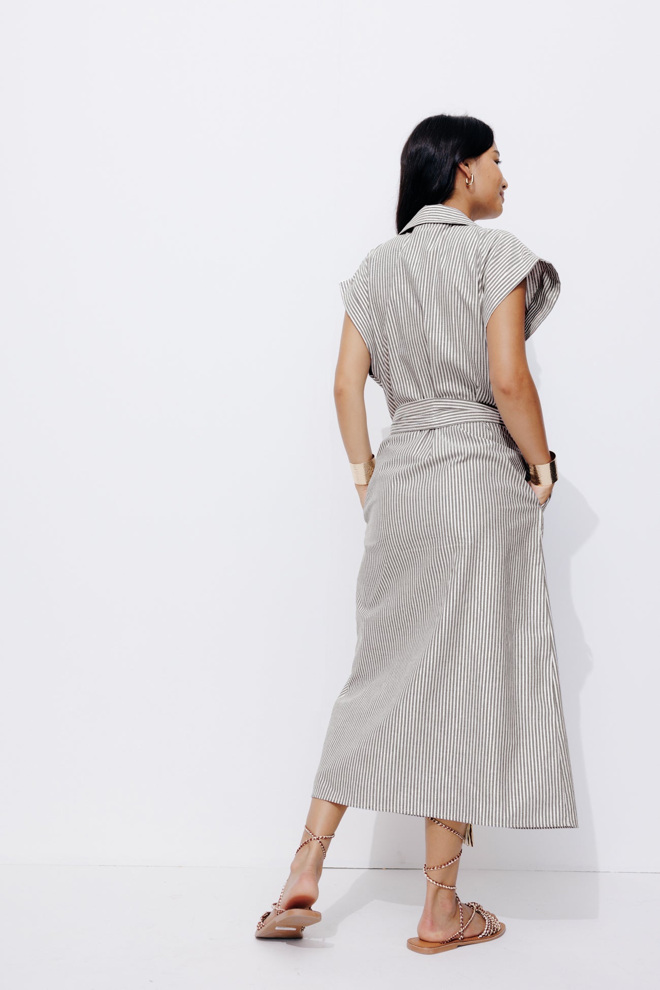 Striped shirtdress - Blue stripes