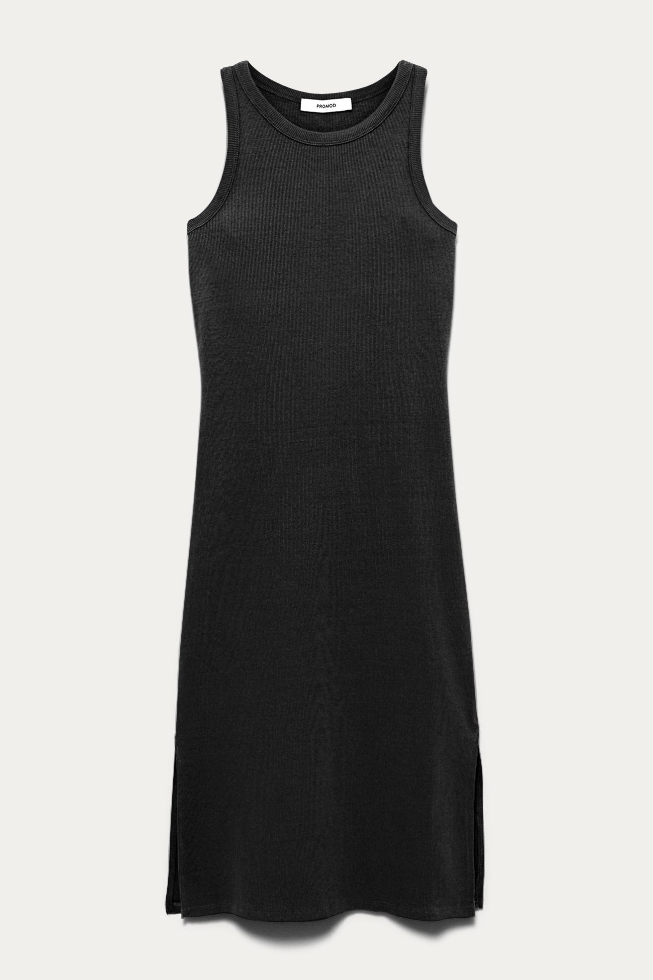 Plain sleeveless shift dress - Yellow