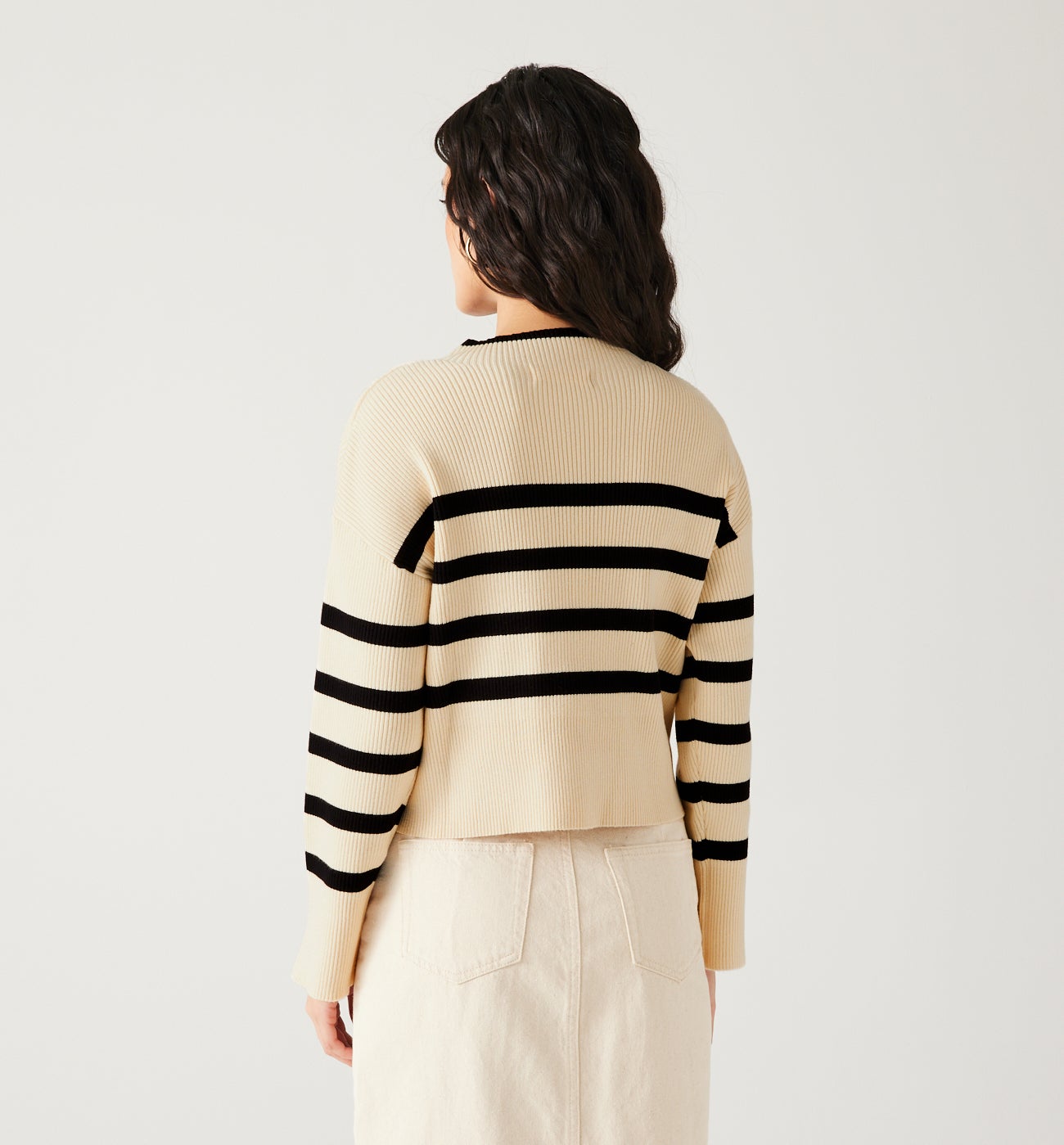 Ribbed nautical jumper - Red stripes
