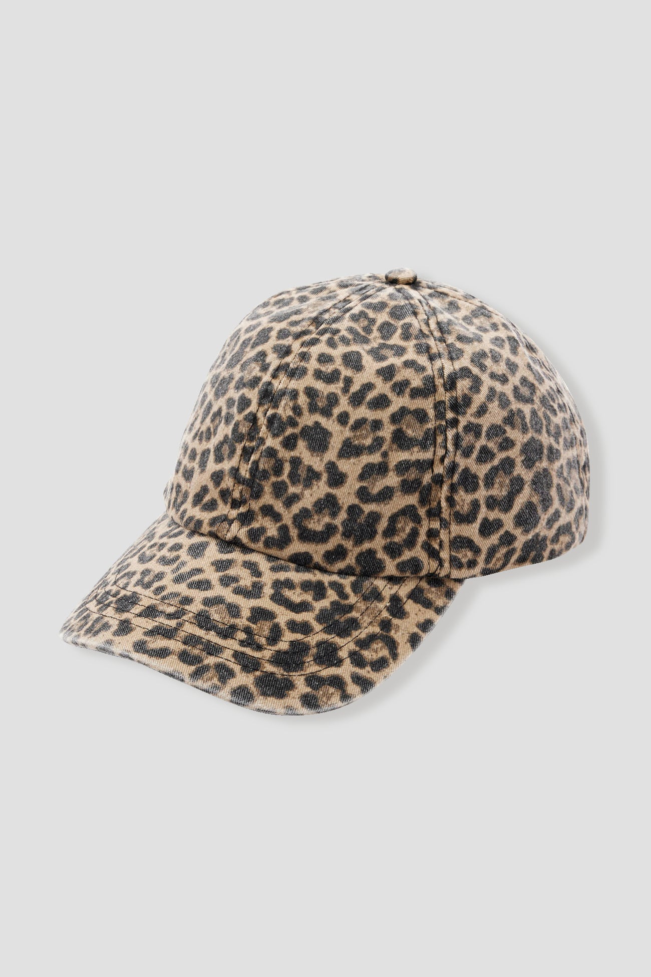 Leopardskin pattern cap - Camel print