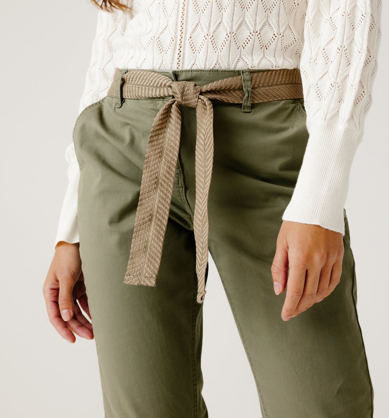 Belted chinos - Ochre
